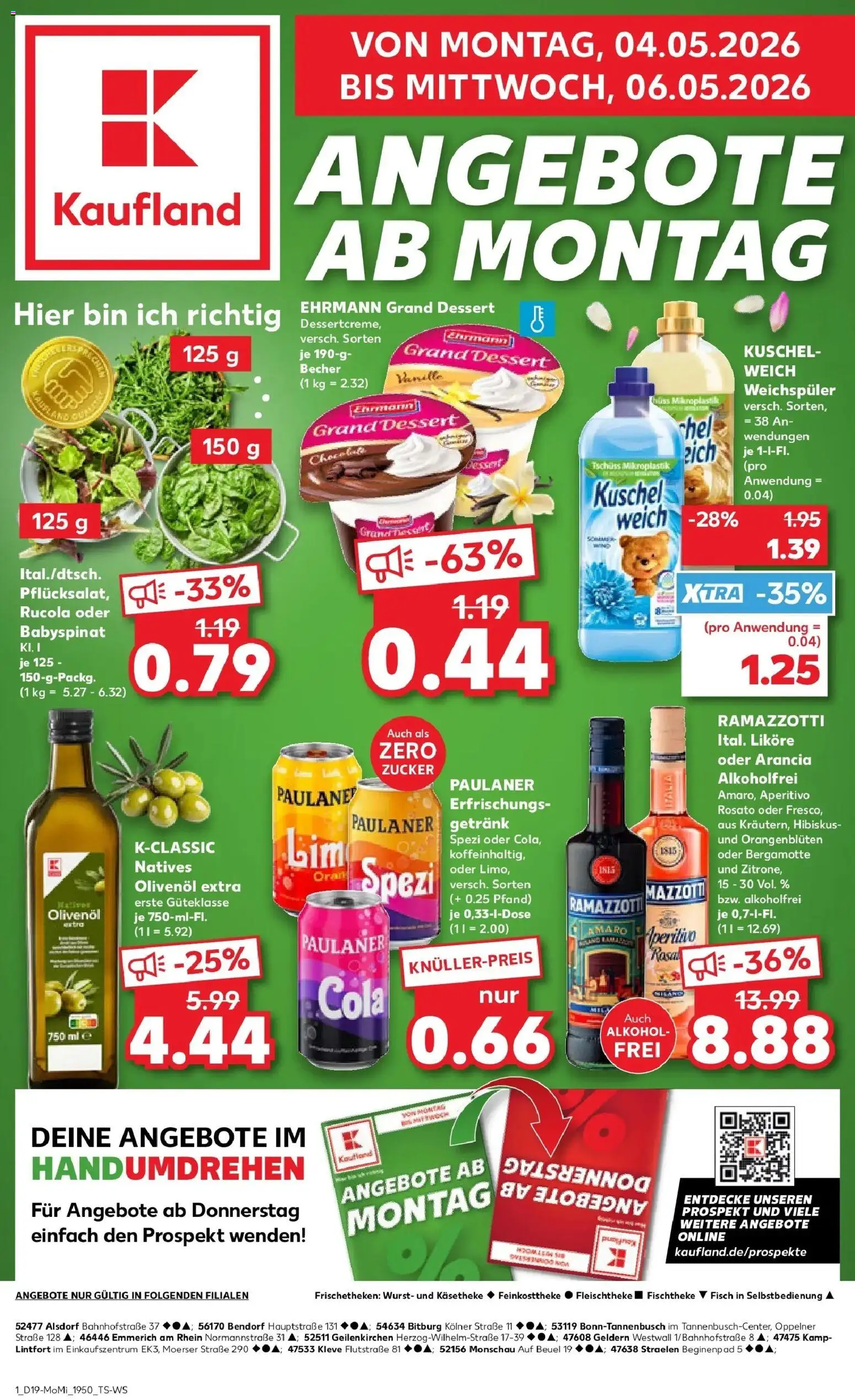 Prospekt Kaufland ab 04.05.2026 » Angebote Online zum Blättern | Seite: 1 | Produkte: Olivenol, Fisch, Zucker, Wurst