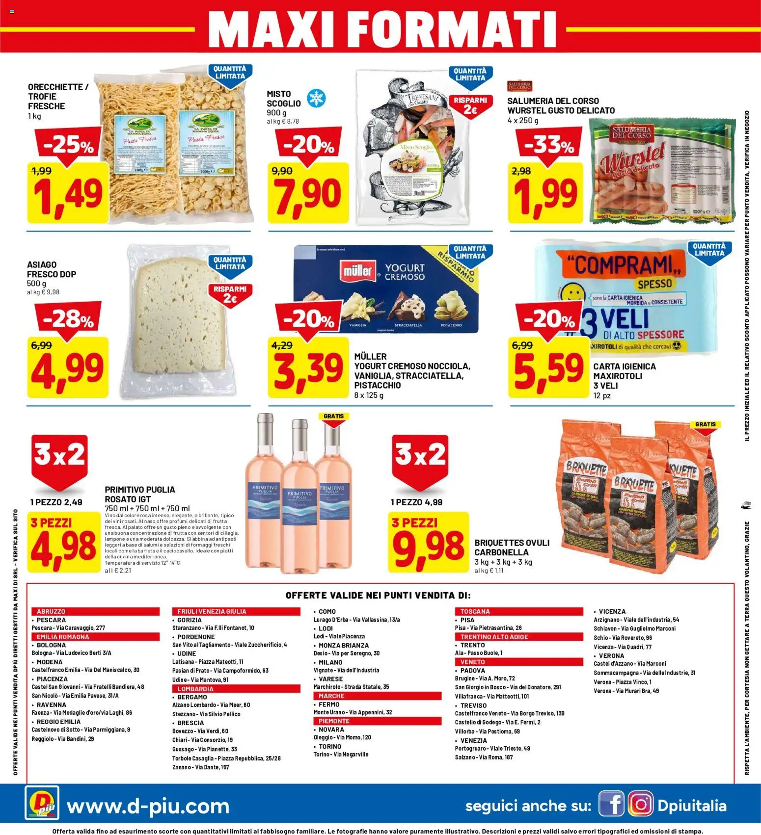 Volantino D Più del 08.06.2026 | Pagina: 20 | Prodotti: Carta igienica, Pasta, Stracciatella, Terra