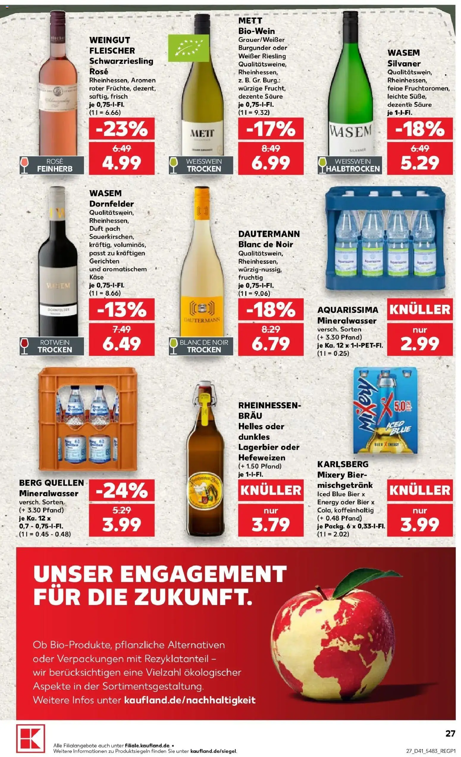 Prospekt Kaufland ab 08.10.2026 » Angebote Online zum Blättern | Seite: 27 | Produkte: Käse, Bier, Duft, Mineralwasser