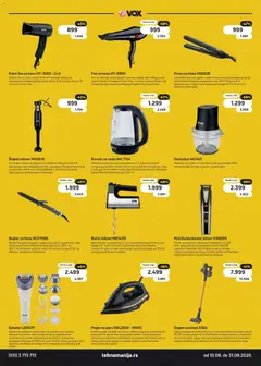 Tehnomanija katalog - pregled Tehnomanija kataloga - važi od 10.08.2026 | Strana: 13 | Proizvode: Pegla, Epilator, Led, Štapni mikser