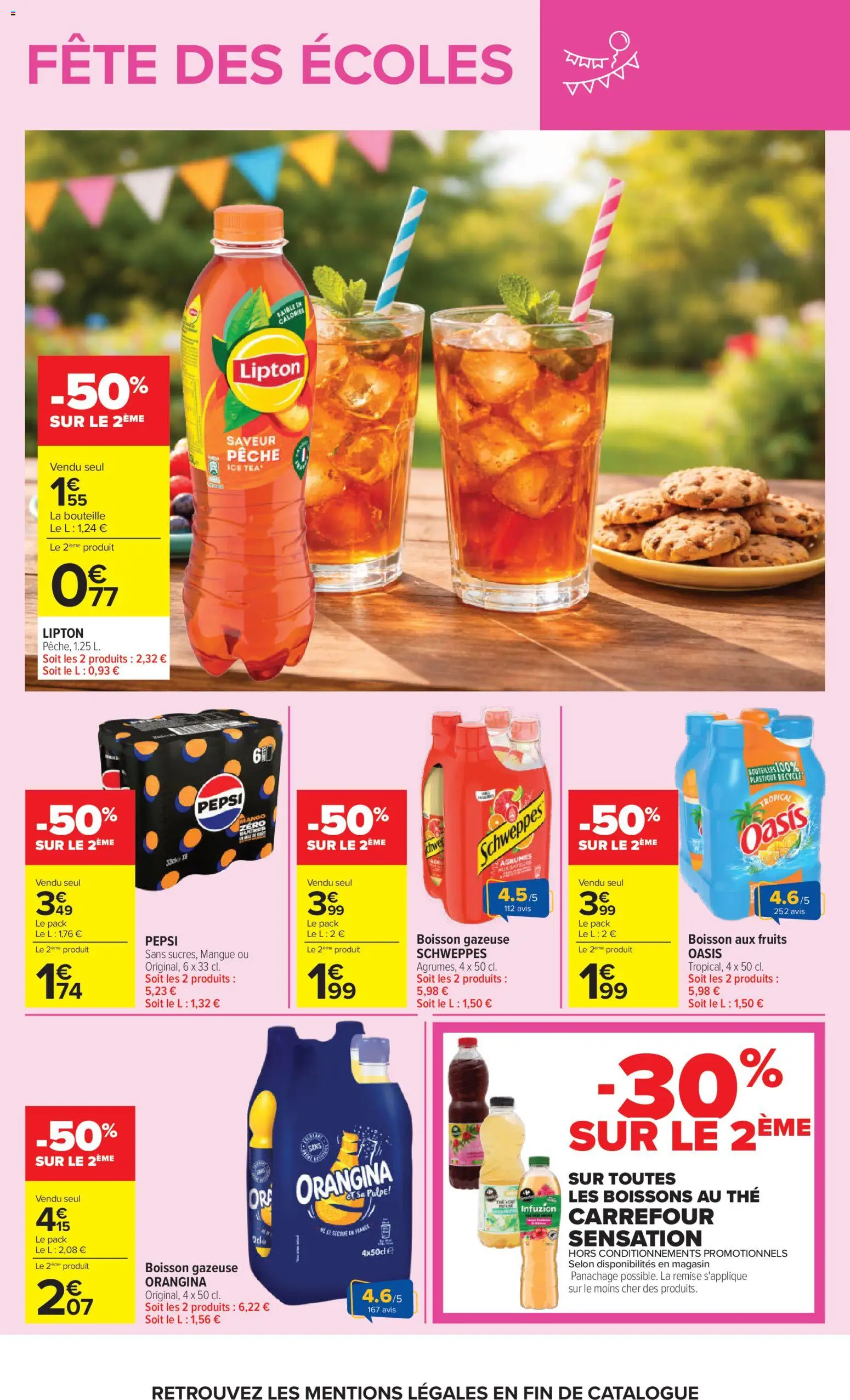 {H1} | Page: 70 | Produits: Orangina, Mangue, Pêche, Thé