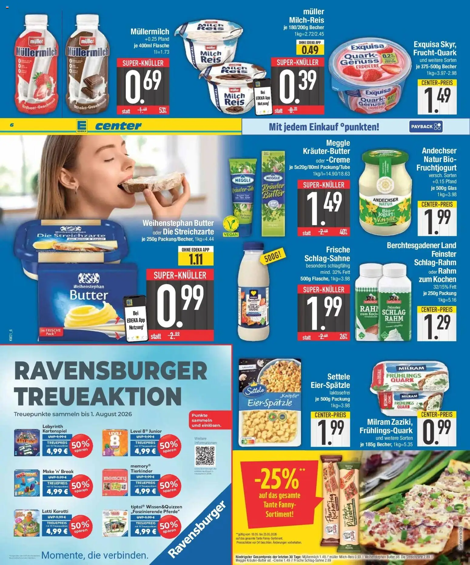 E center Prospekt Neuburg An Der Donau – gültig ab 17.05.2026 | Seite: 7 | Produkte: Butter, Exquisa, Milram, Reis