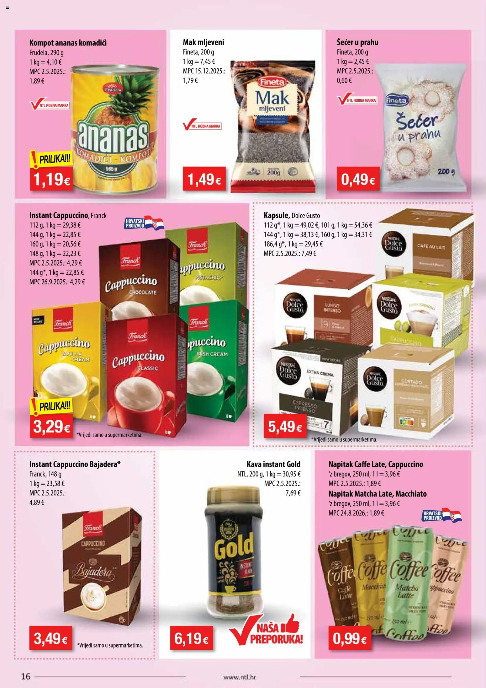 NTL katalog | vrijedi od 02.09.2026 | Stranica: 16 | Proizvodi: Kava instant, Dolce Gusto, Napitak, Mak
