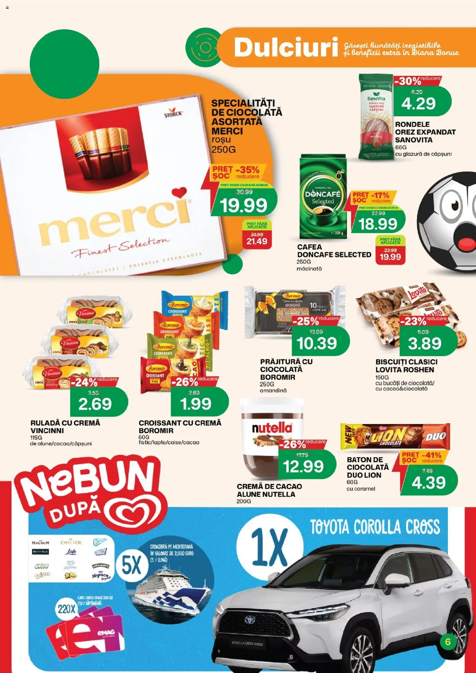 Noul catalog Diana – valabil de la 01.06.2026 | Pagină: 7 | Produse: Orez, Căpșuni, Cacao, Biscuiți