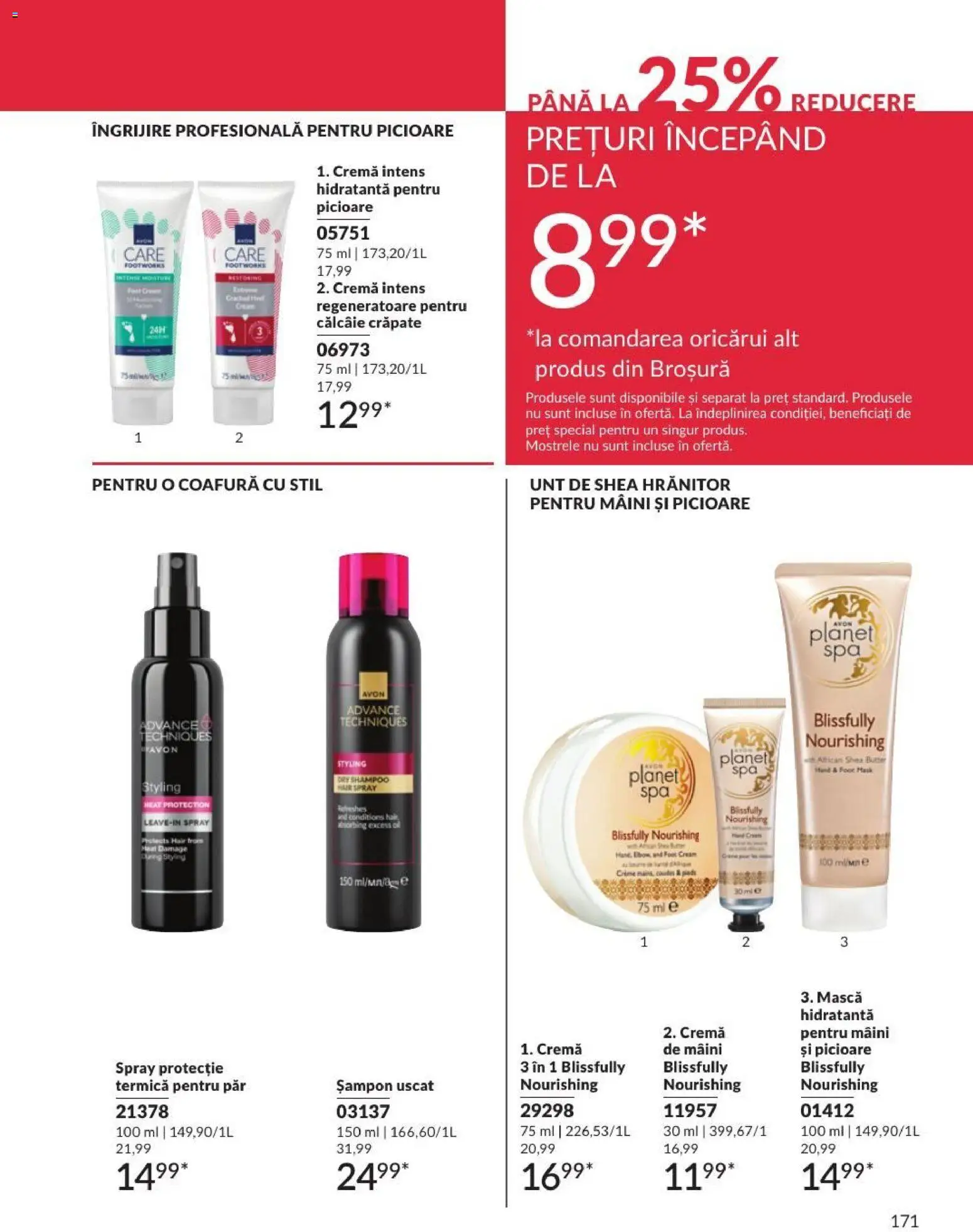 Noul catalog Avon – valabil de la 01.08.2026 | Pagină: 171 | Produse: Șampon, Unt, Cremă, Șampon uscat