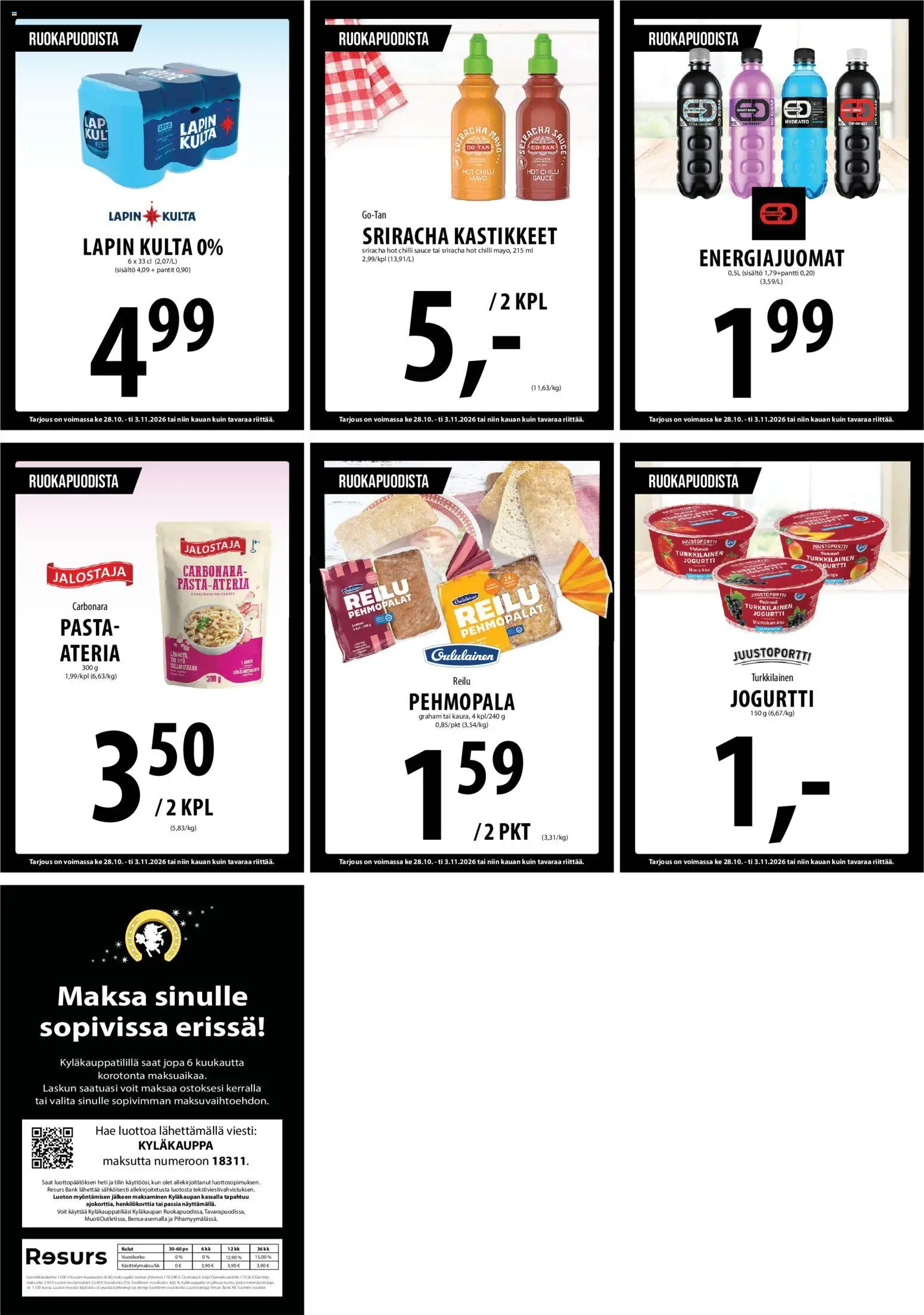 Tuuri tarjoukset – voimassa 28/10/2026 alkaen | Sivu: 26 | Tuotteet: Kastikkeet, Sriracha, Jogurtti, Pasta