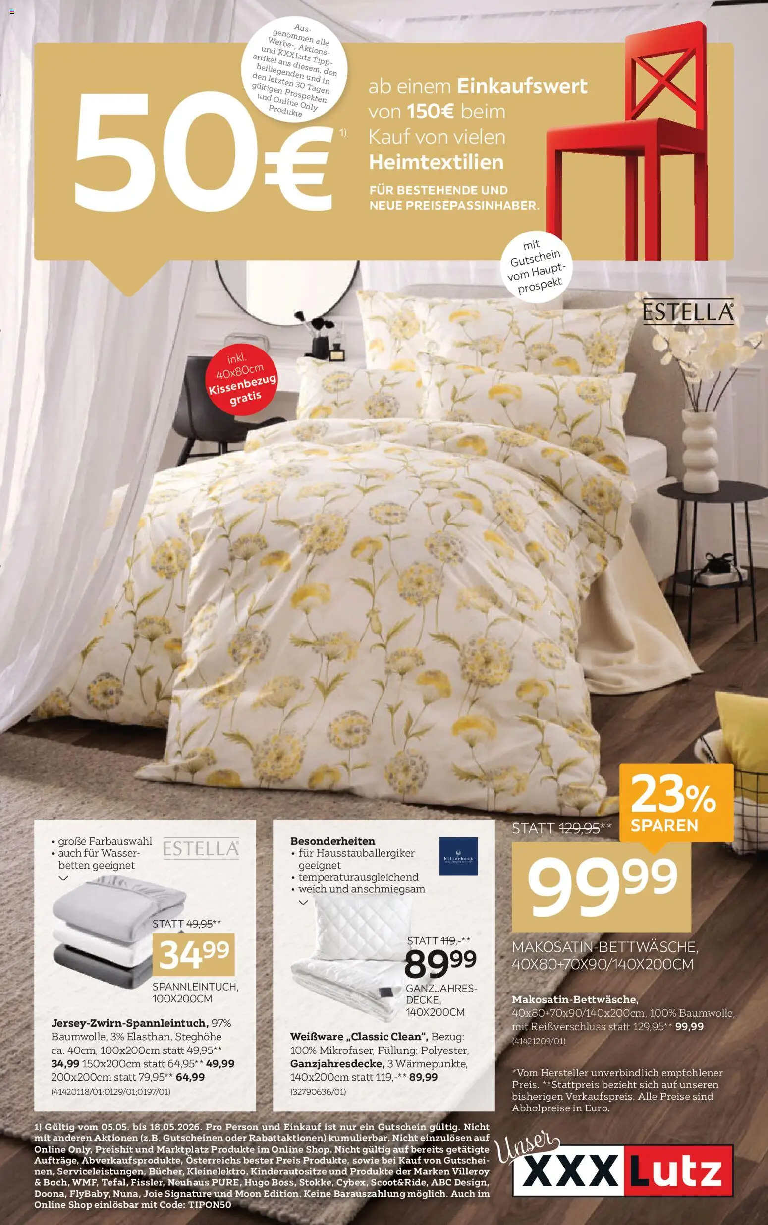 XXXLutz Prospekt aktuell gültig ab 05.05.2026 | Seite: 1 | Produkte: Wasser