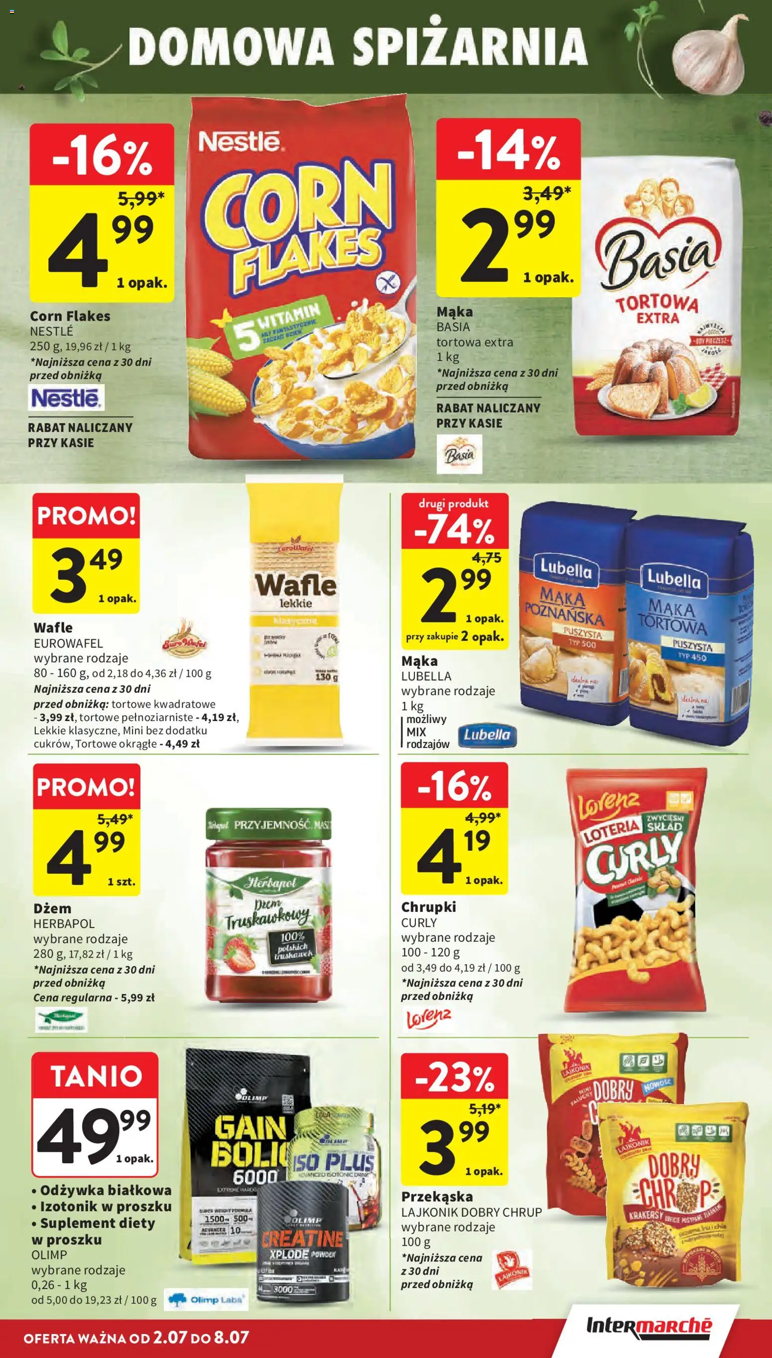 Intermarche gazetka od 02.07.2026 | Strona: 25 | Produkty: Chrupki, Krakersy, Odżywka, Corn Flakes