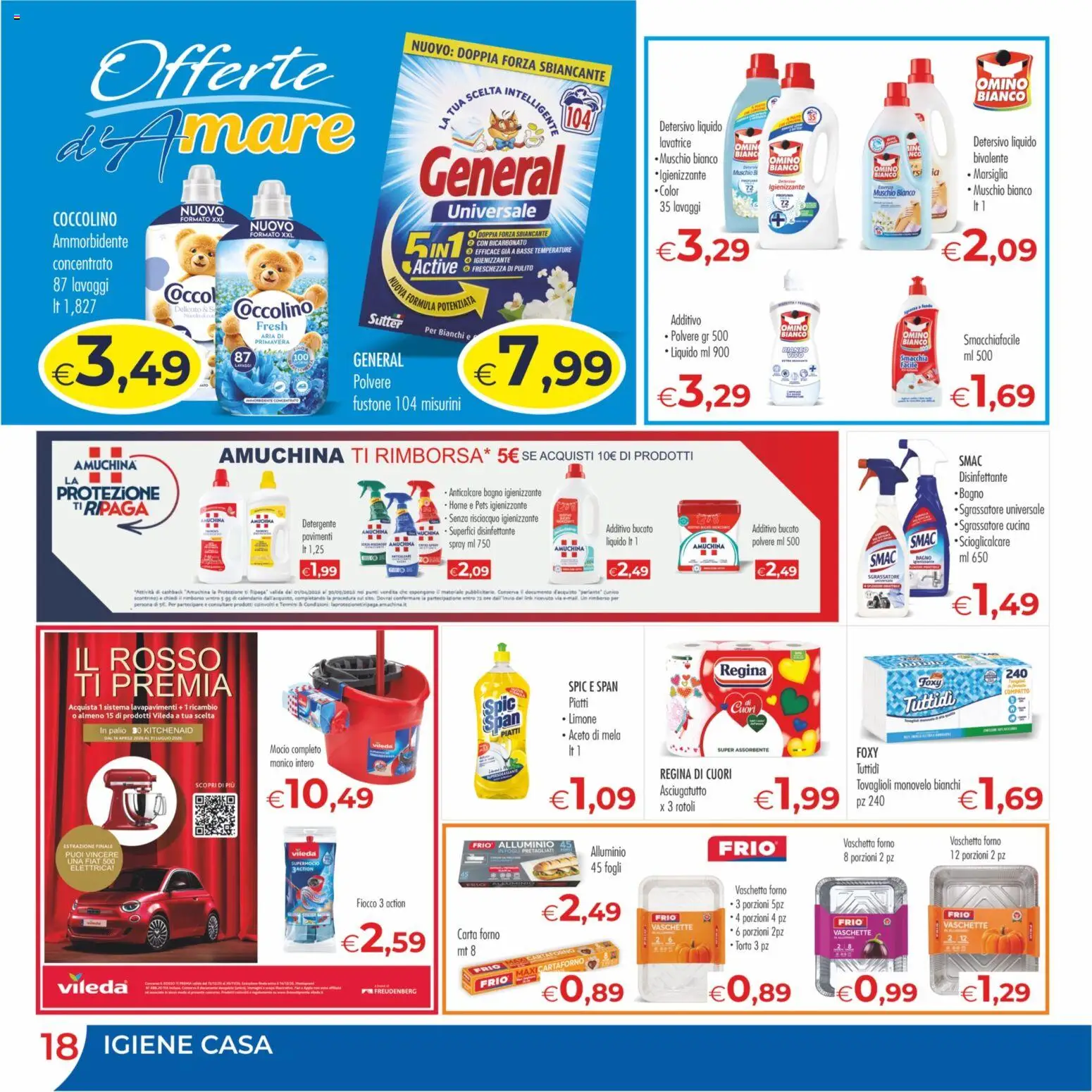 Volantino MerSi Supermercati del 15/07/2026 | Pagina: 18 | Prodotti: Bicarbonato, Lavatrice, Alluminio, Vaschette