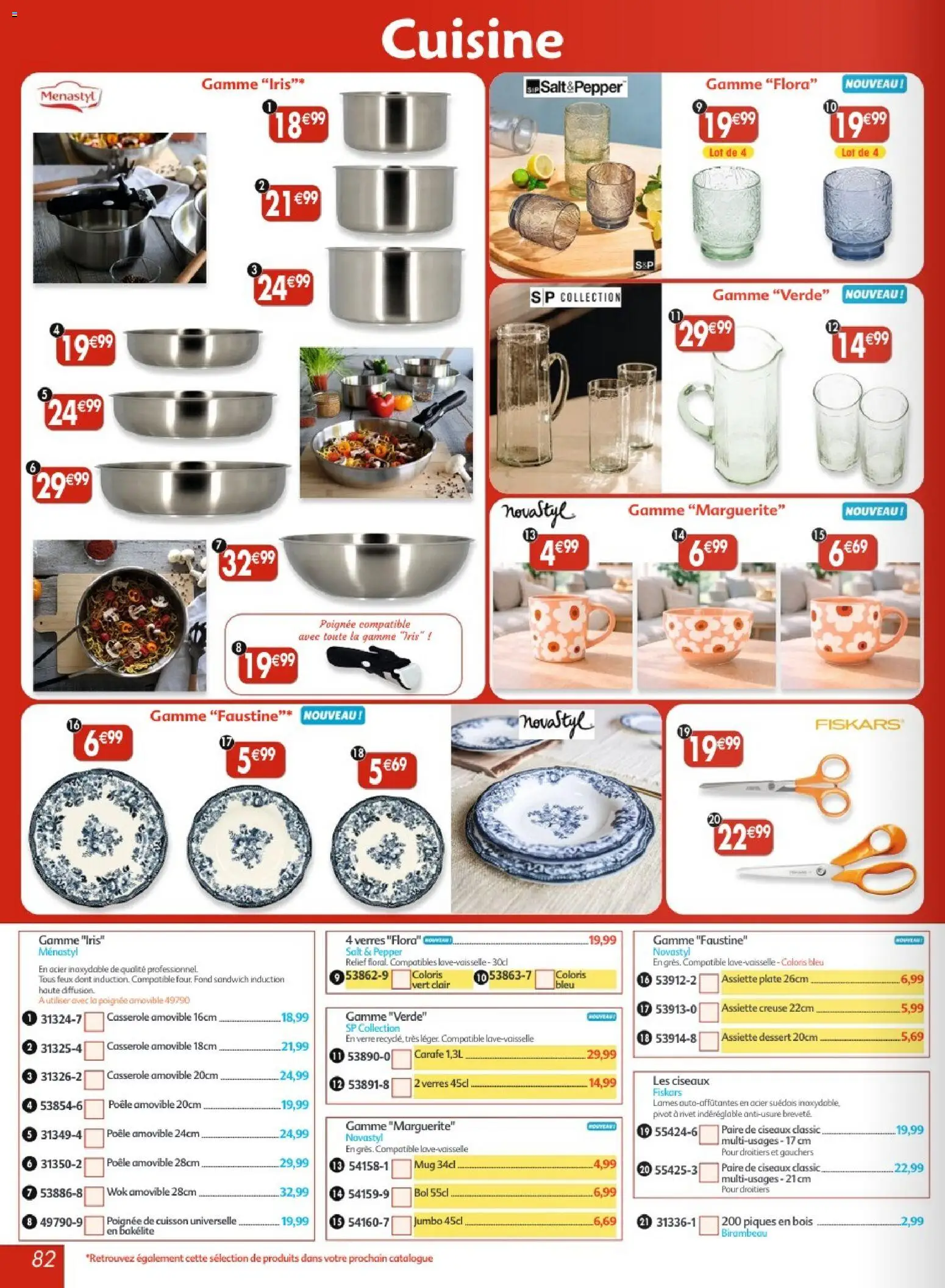 {H1} | Page: 82 | Produits: Poêle, Sandwich, Bol, Casserole