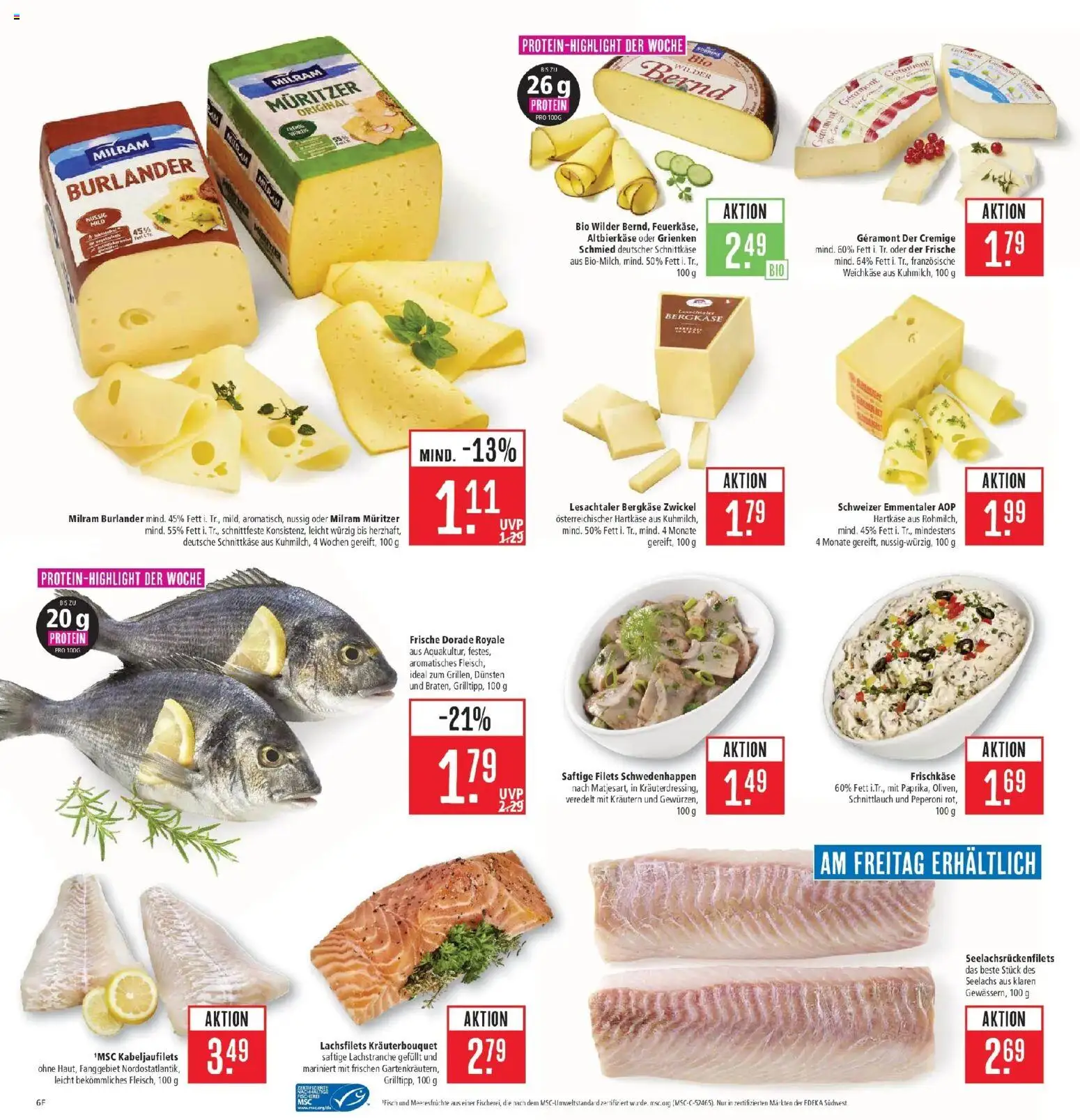 Marktkauf Prospekt Friedrichshafen (ab 17.08.2026) » Angebote online | Seite: 6 | Produkte: Dorade, Geramont, Fisch, Frischkase