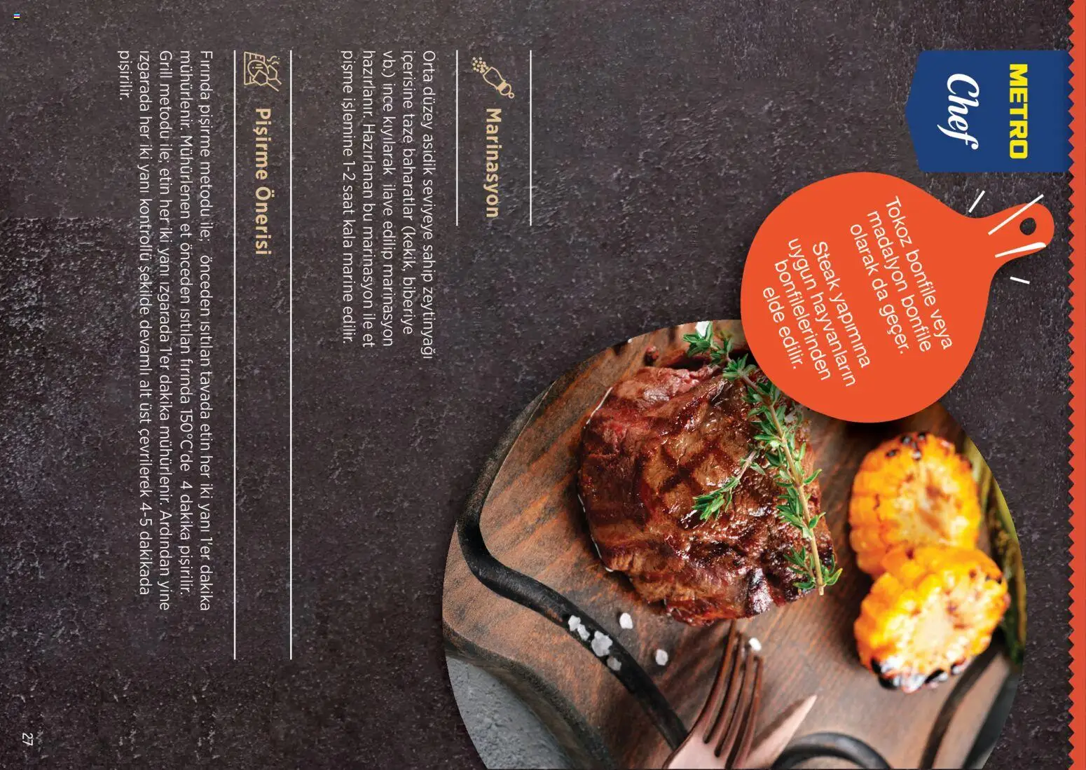 Metro Chef Steak Serisi - 14 Ekim 2026 tarihinden itibaren geçerlidir | Sayfa: 27 | Ürünler: Steak, Et, Saat, Bonfile