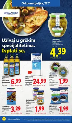 ERIDANOUS Ekstra djevičansko maslinovo ulje, Ekstra djevičansko maslinovo ulje 1 l Razne vrste - Pregled kataloga iz trgovine Lidl, vrijedi od 23.07.2026 | Stranica: 16