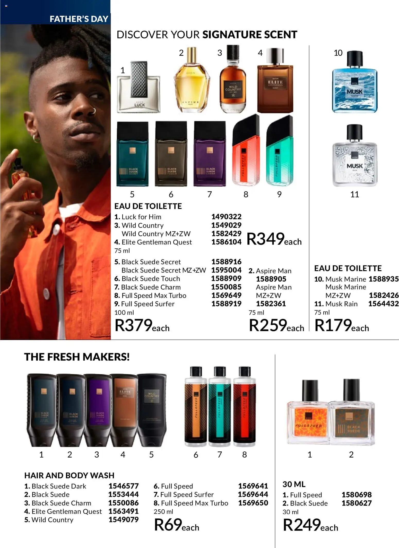 New Avon catalogue – valid from 11.05.2026 | Page: 18 | Products: Eau de toilette, Body wash