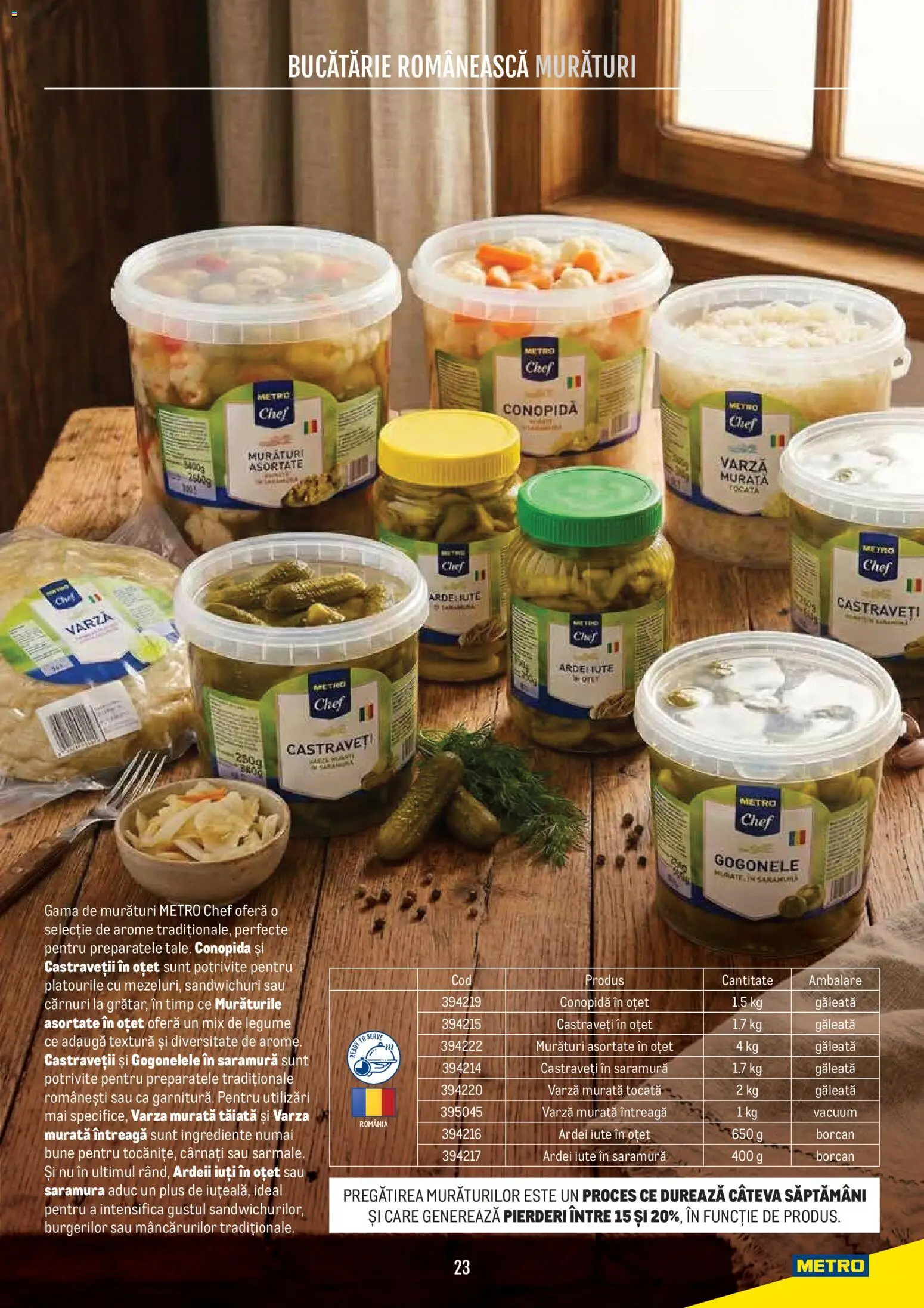 Noul catalog Metro – valabil de la 21.04.2026 | Pagină: 23 | Produse: Varză, Bucătărie, Castraveți, Legume