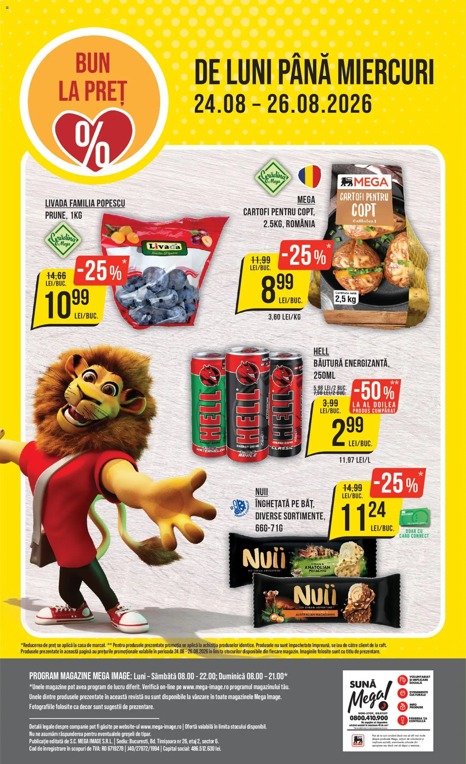 Noul catalog Mega Image – valabil de la 20.08.2026 | Pagină: 24 | Produse: Gradina, Apple, Înghețată, Cartofi