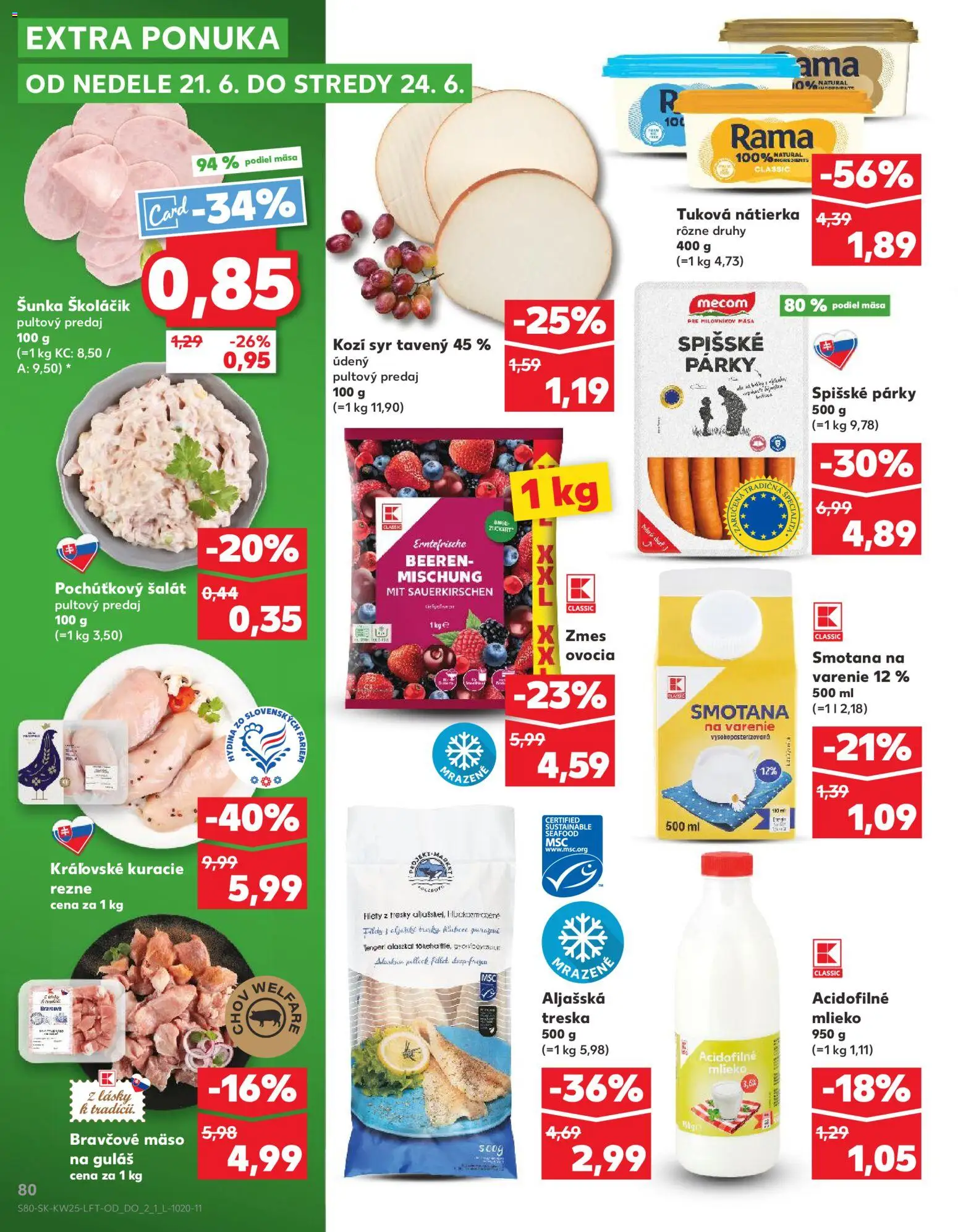Nové Kaufland akcie – leták je platný od 18.06.2026 | Strana: 80