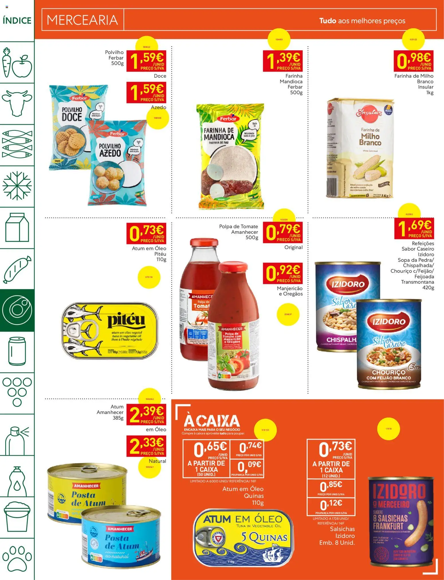 Recheio folheto Madeira │ válido de 28/07/2026 | Página: 16 | Produtos: Sal, Óleo, Chouriço, Milho