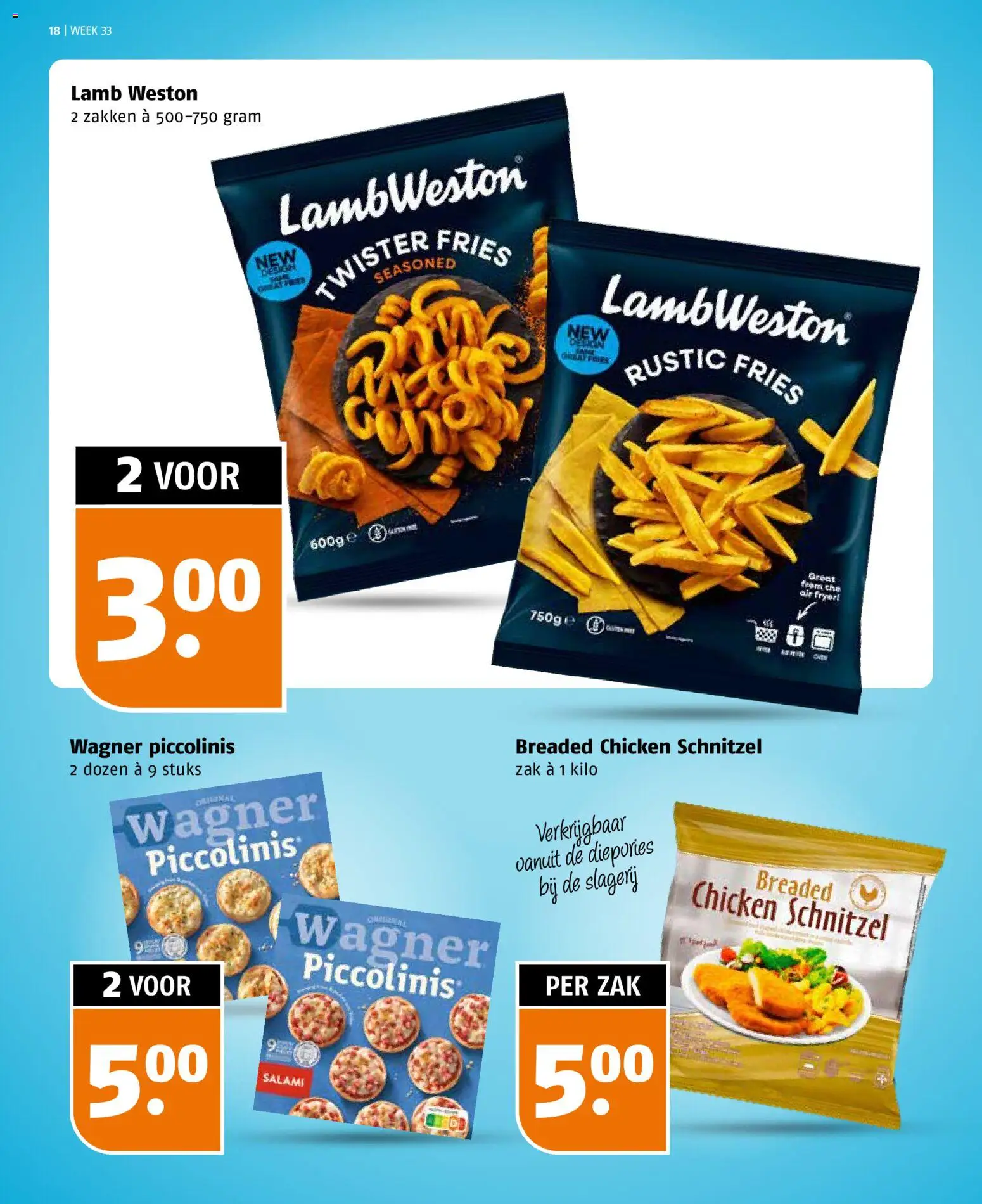 {H1} | Pagina: 18 | Producten: Salami, Schnitzel, Zak