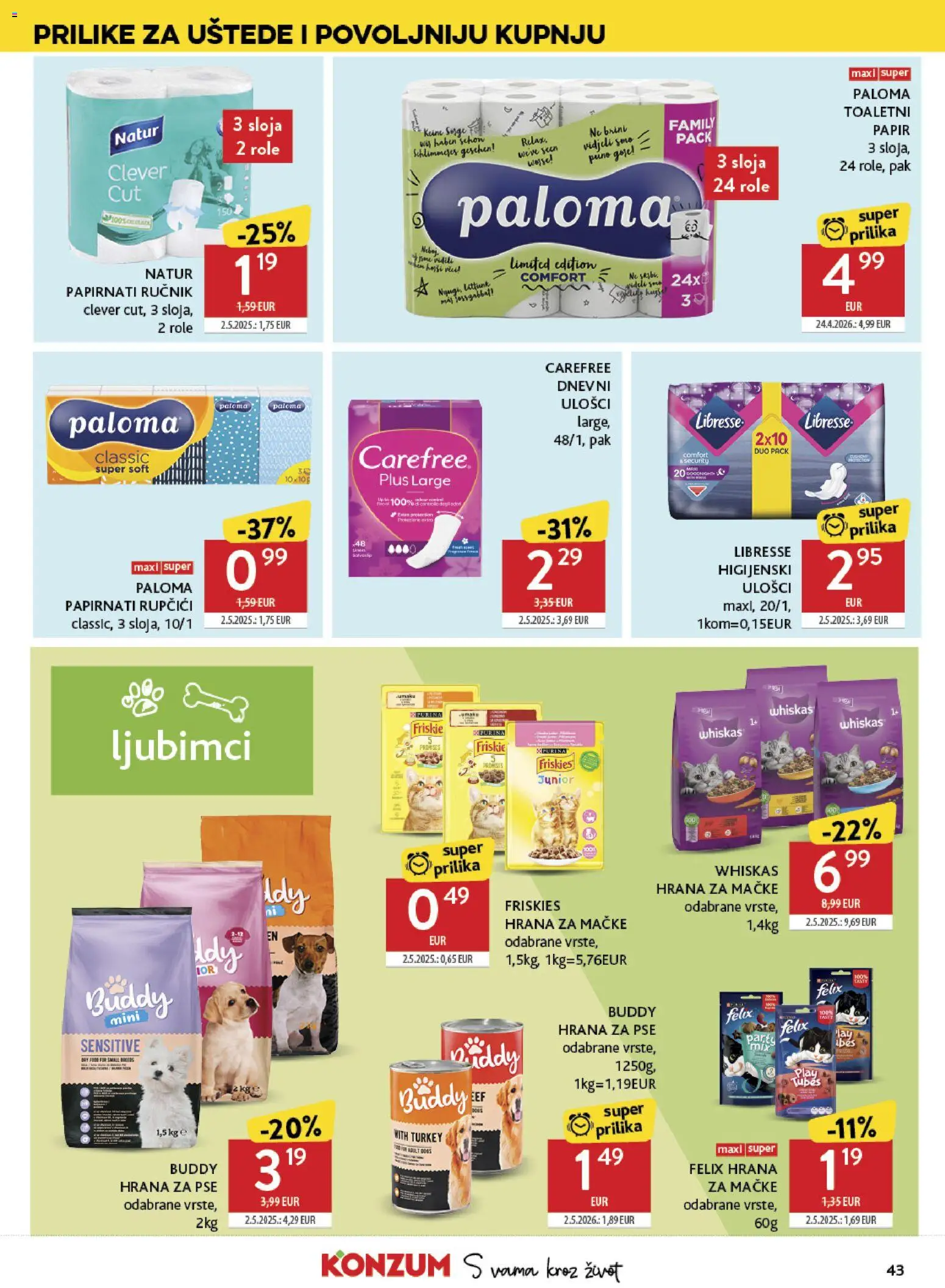 Konzum HR akciós ujság - amely érvényes a következő dátumtól: 13.05.2026 | Oldal: 43 | Termékek: Whiskas