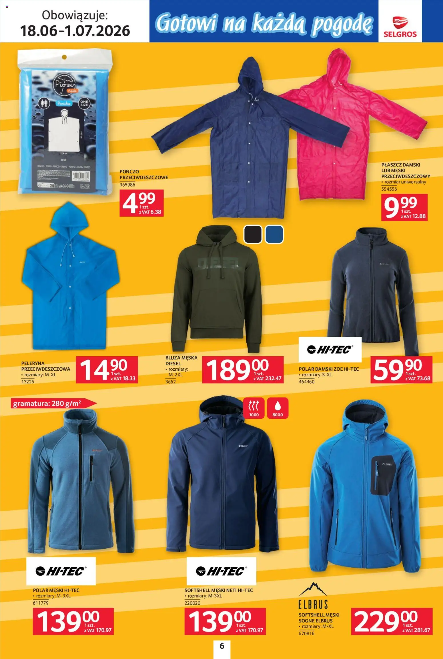 Selgros cash&carry gazetka - Urlop od 18.06.2026 | Strona: 6 | Produkty: Płaszcz