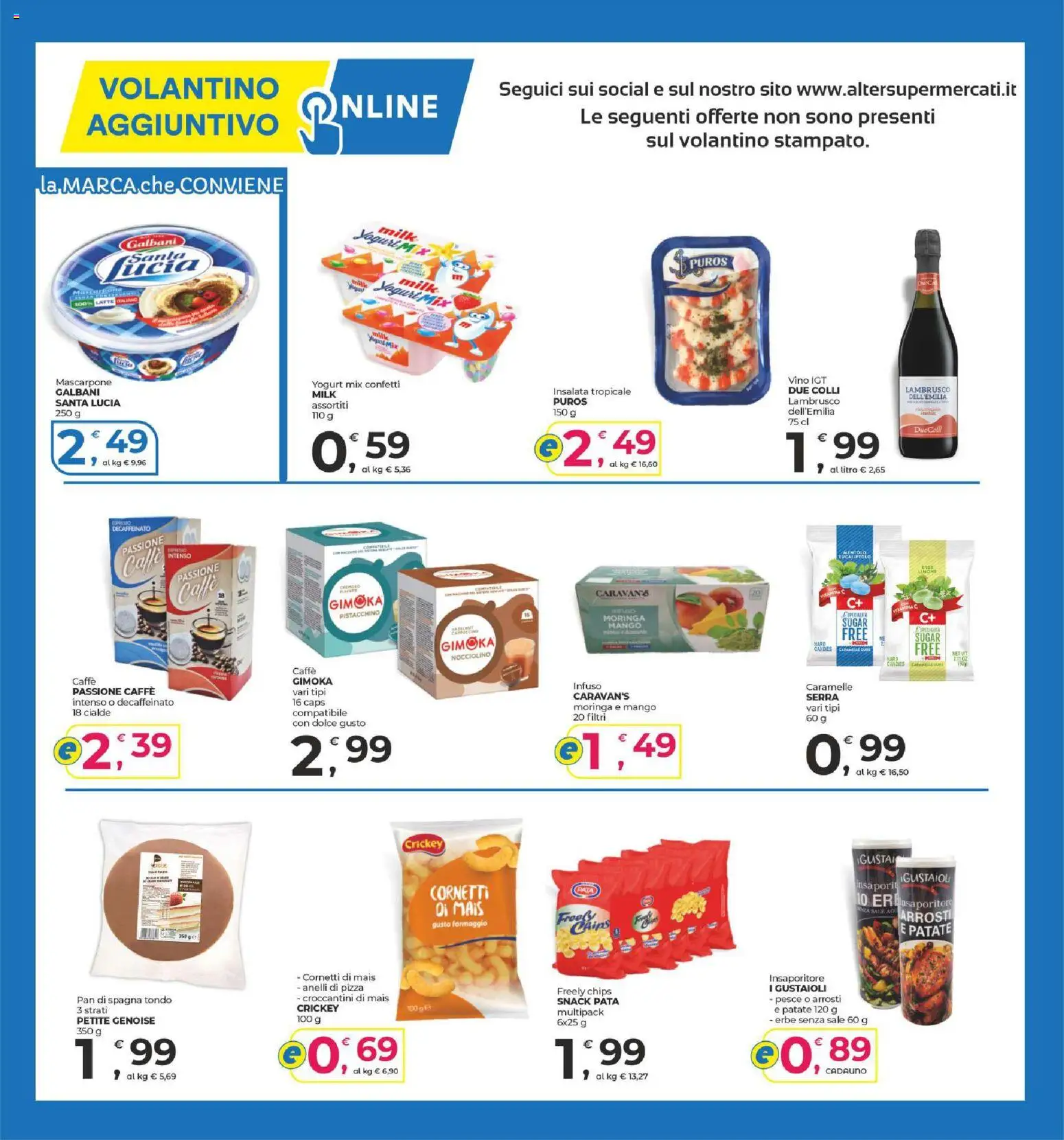 Volantino Alter Discount del 10.06.2026 | Pagina: 14 | Prodotti: Yogurt, Caffè, Mango, Vino