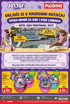 Plodine Katalog kućni ljubimci - Pregled kataloga iz trgovine Plodine, vrijedi od 01.10.2026 | Stranica: 16 | Proizvodi: Patka, Govedina, Tuna, Igračka