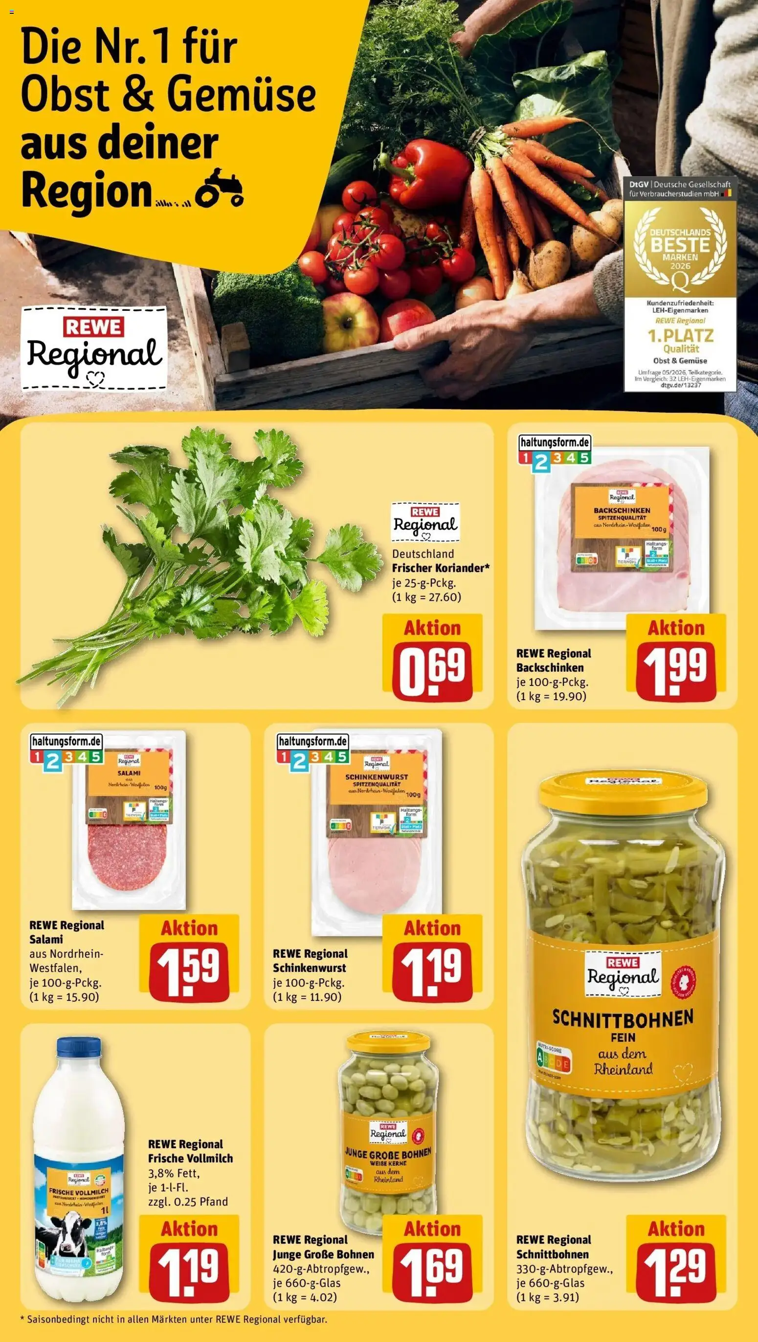 REWE Prospekt ab 07.09.2026 zum Blättern » Angebote | Seite: 15 | Produkte: Gemüse, Obst, Salami