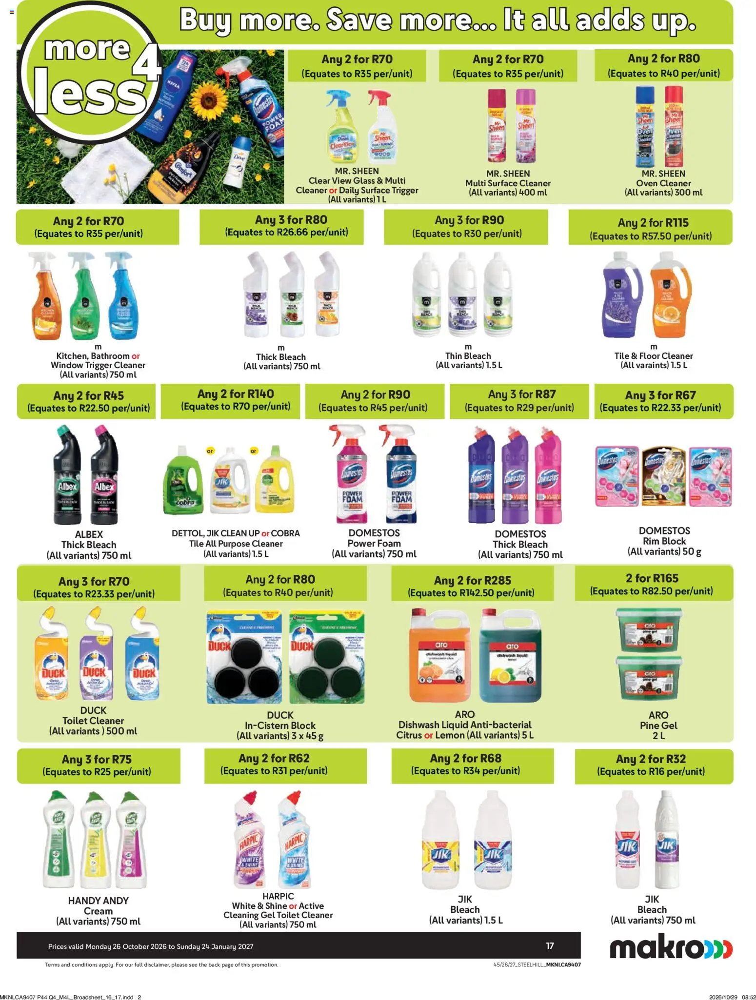 New Makro catalogue – valid from 26/10/2026 | Page: 17 | Products: Oven, Surface cleaner, Cream, Foam