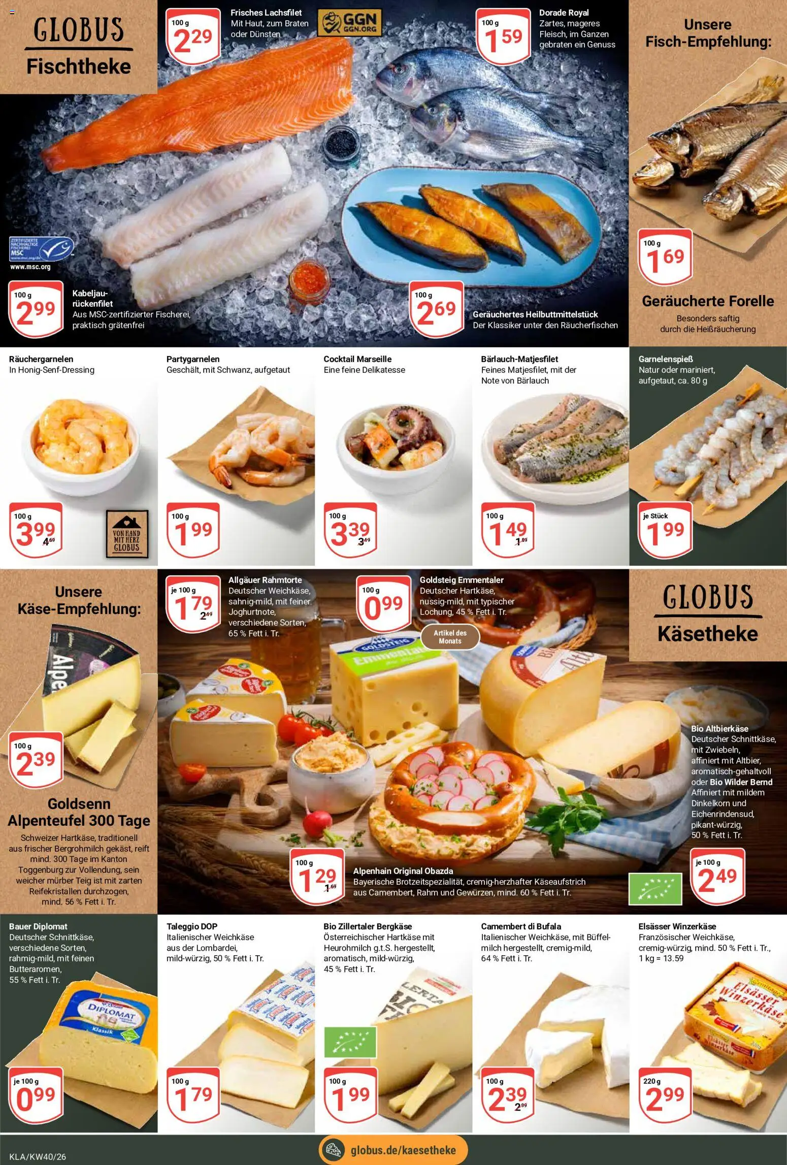 Globus Prospekt Kaiserslautern – gültig ab 28.09.2026 | Seite: 11 | Produkte: Dorade, Milch, Camembert