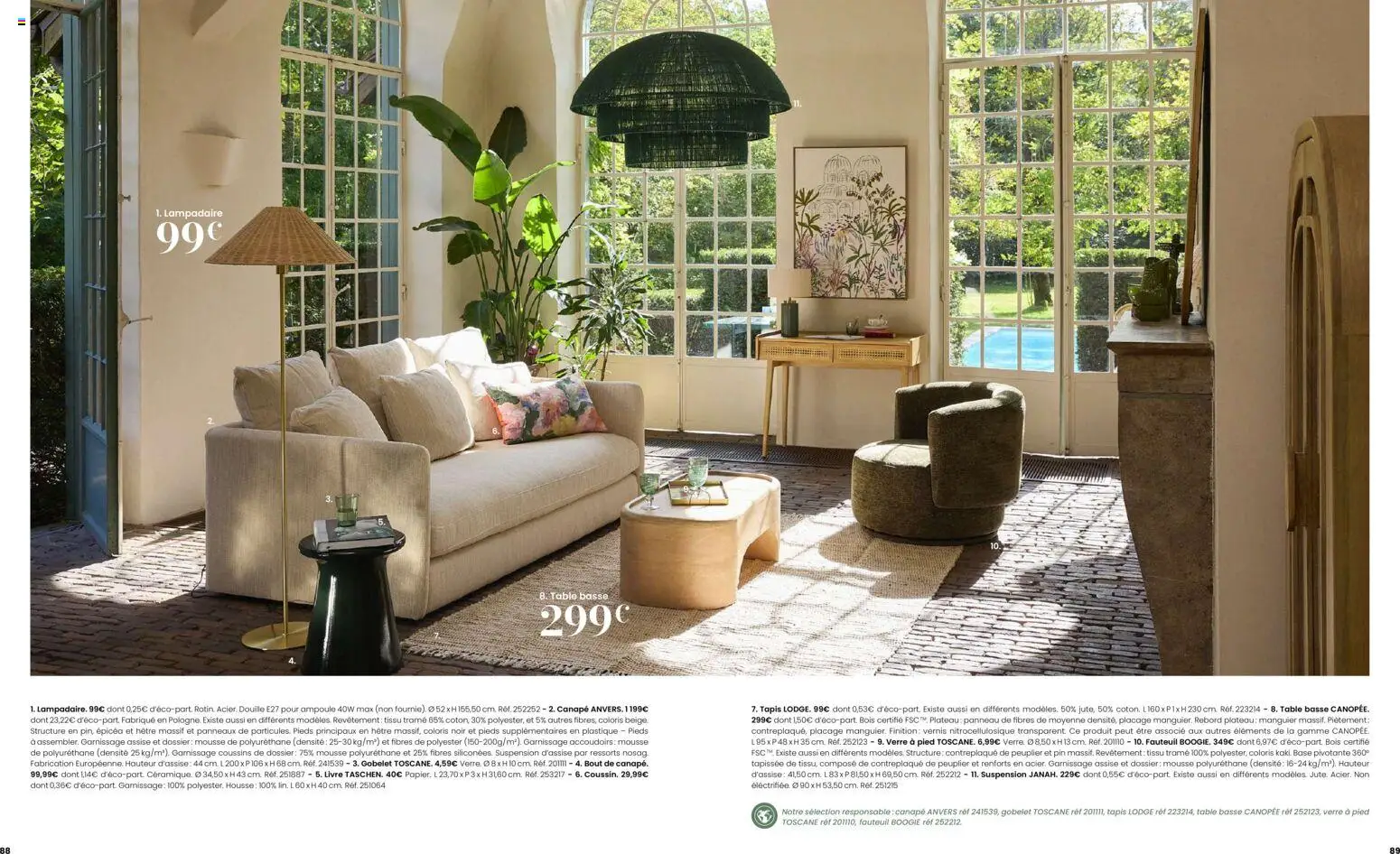 {H1} | Page: 45 | Produits: Base, Canapé, Table basse, Livre