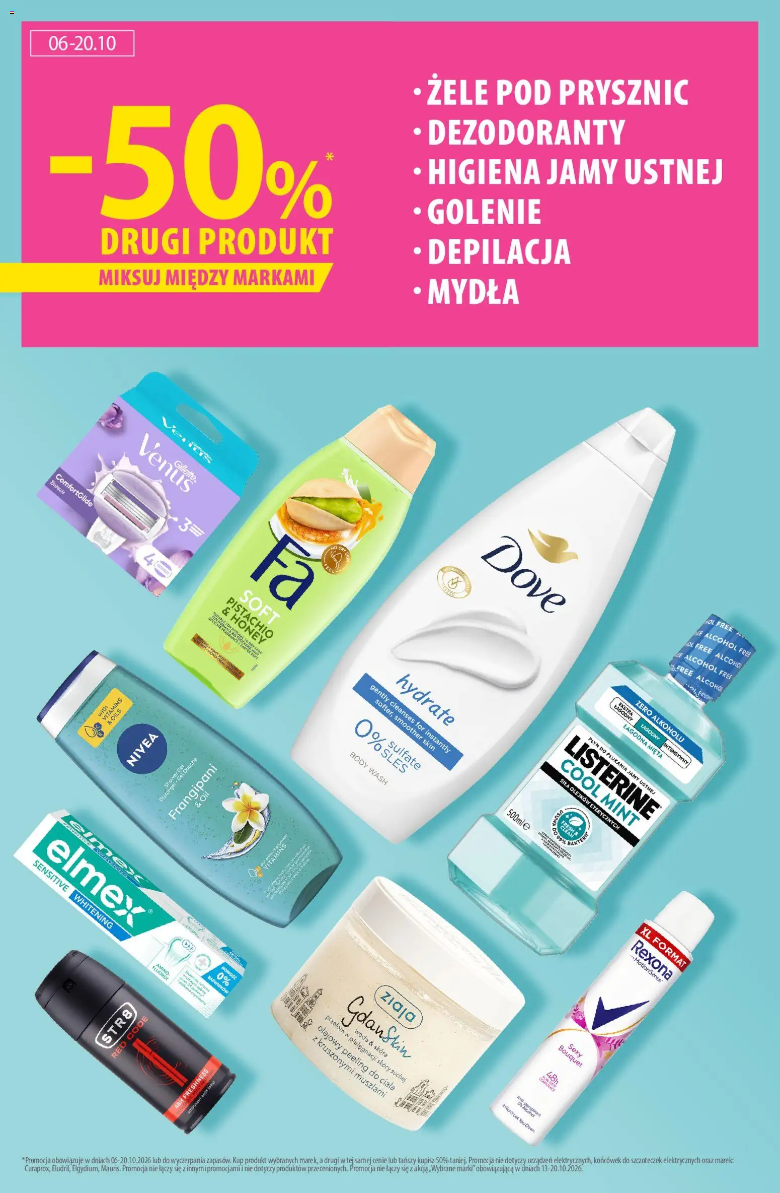 Hebe gazetka od 06.10.2026 | Strona: 16 | Produkty: Higiena jamy ustnej, Listerine, Prysznic, Dove