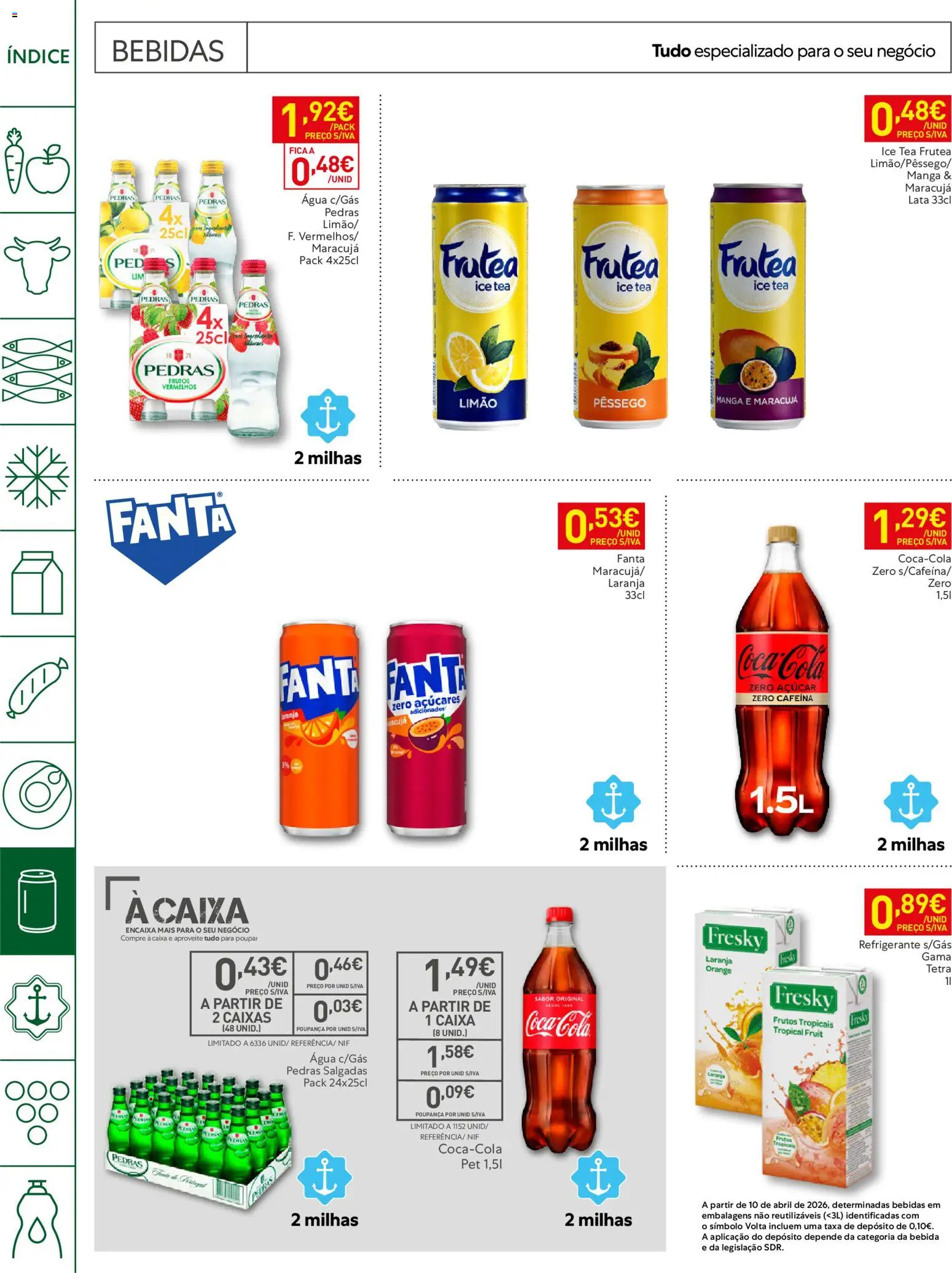 Recheio folheto Horeca Madeira │ válido de 27/10/2026 | Página: 16 | Produtos: Refrigerante, Manga, Bebidas, Açúcar