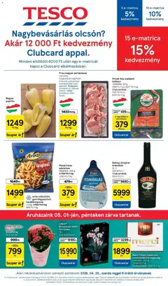Tesco akciós újság - amely érvényes a következő dátumtól: 29.04.2026