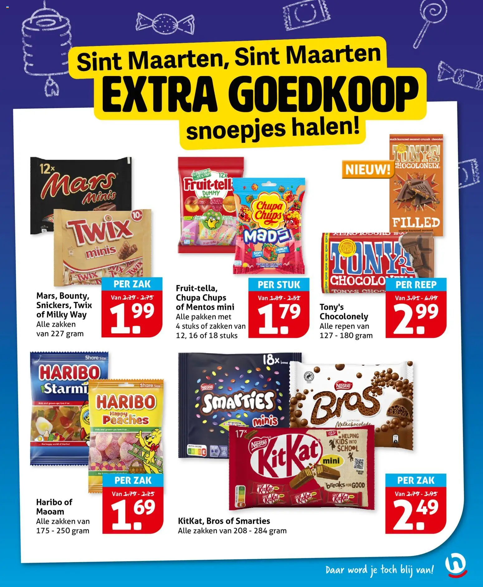 {H1} | Pagina: 17 | Producten: Melk, Snoepjes, Zak, Mars