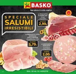 Anteprima del volantino Basko volantino Salumi valido a partire dal 18/08/2026