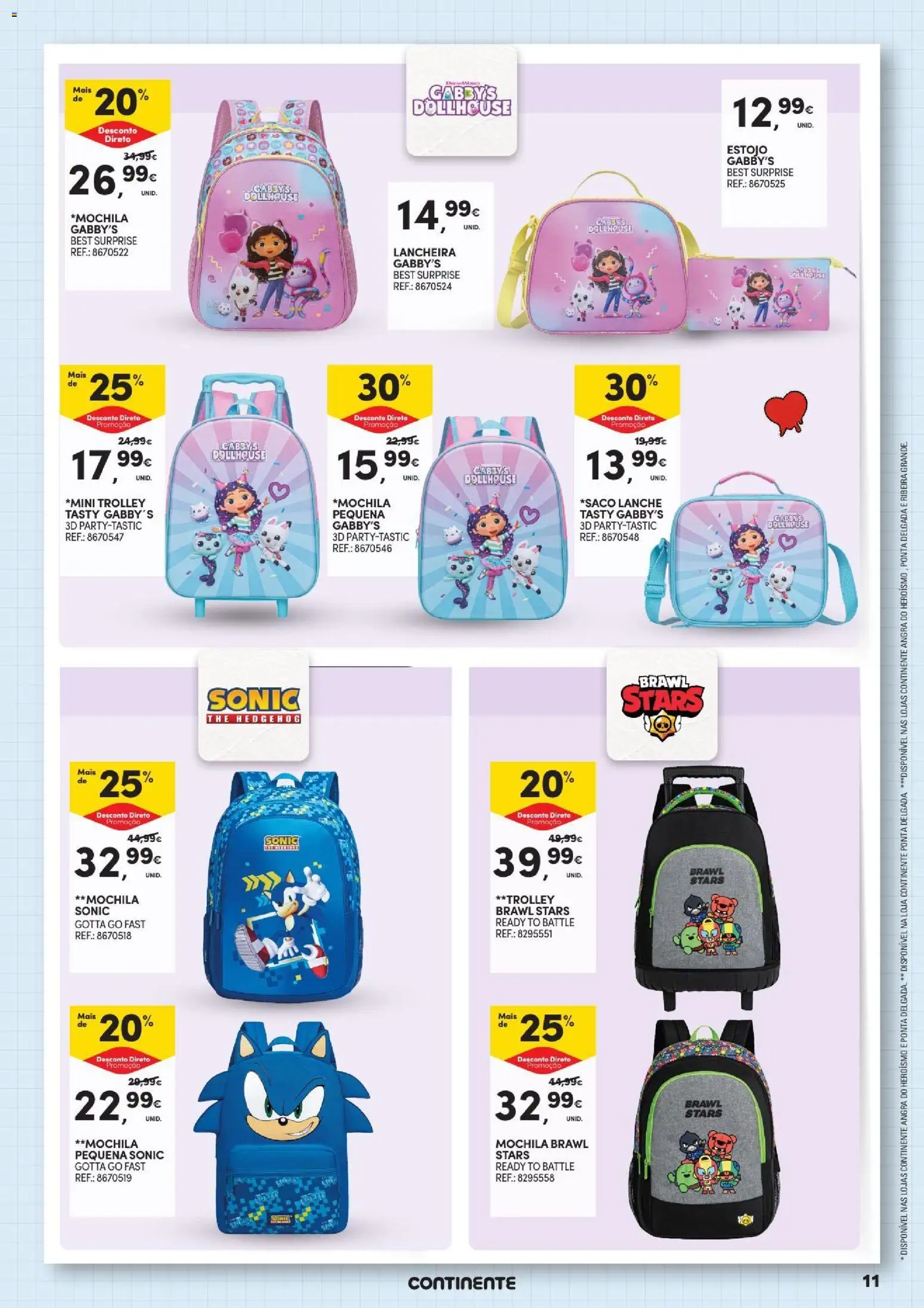 Continente - Açores Regresso às Aulas │ válido de 25/08/2026 | Página: 11 | Produtos: Mochila