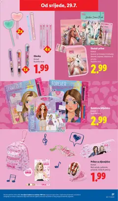 Lidl - Back to school uz Lidlovu ponudu - Pregled kataloga iz trgovine Lidl, vrijedi od 29.07.2026 | Stranica: 27 | Proizvodi: Pernica, Čaše, Bilježnica, Gumice