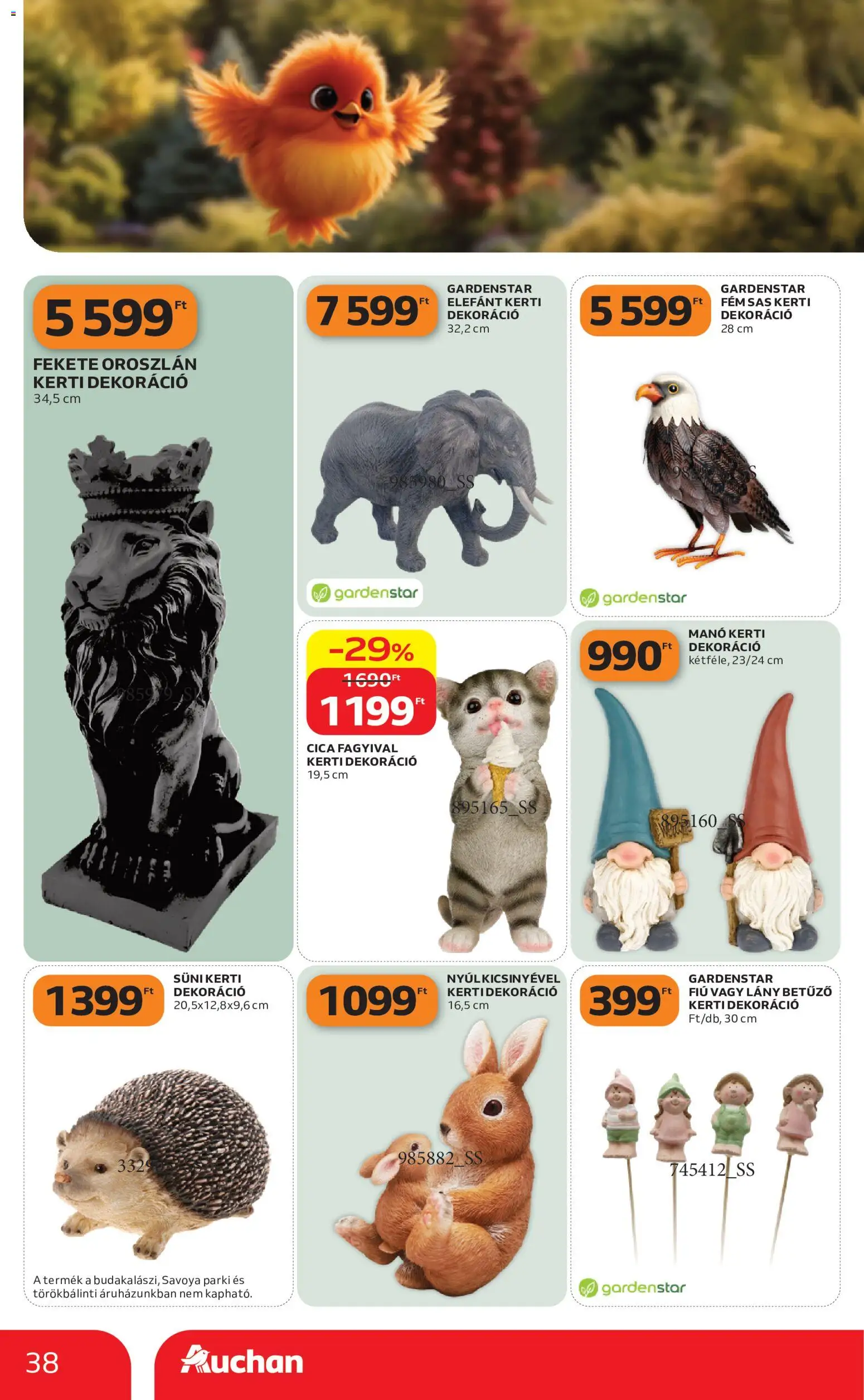 Auchan akciós ujság - amely érvényes a következő dátumtól: 2026.07.09. | Oldal: 38 | Termékek: Dekoráció