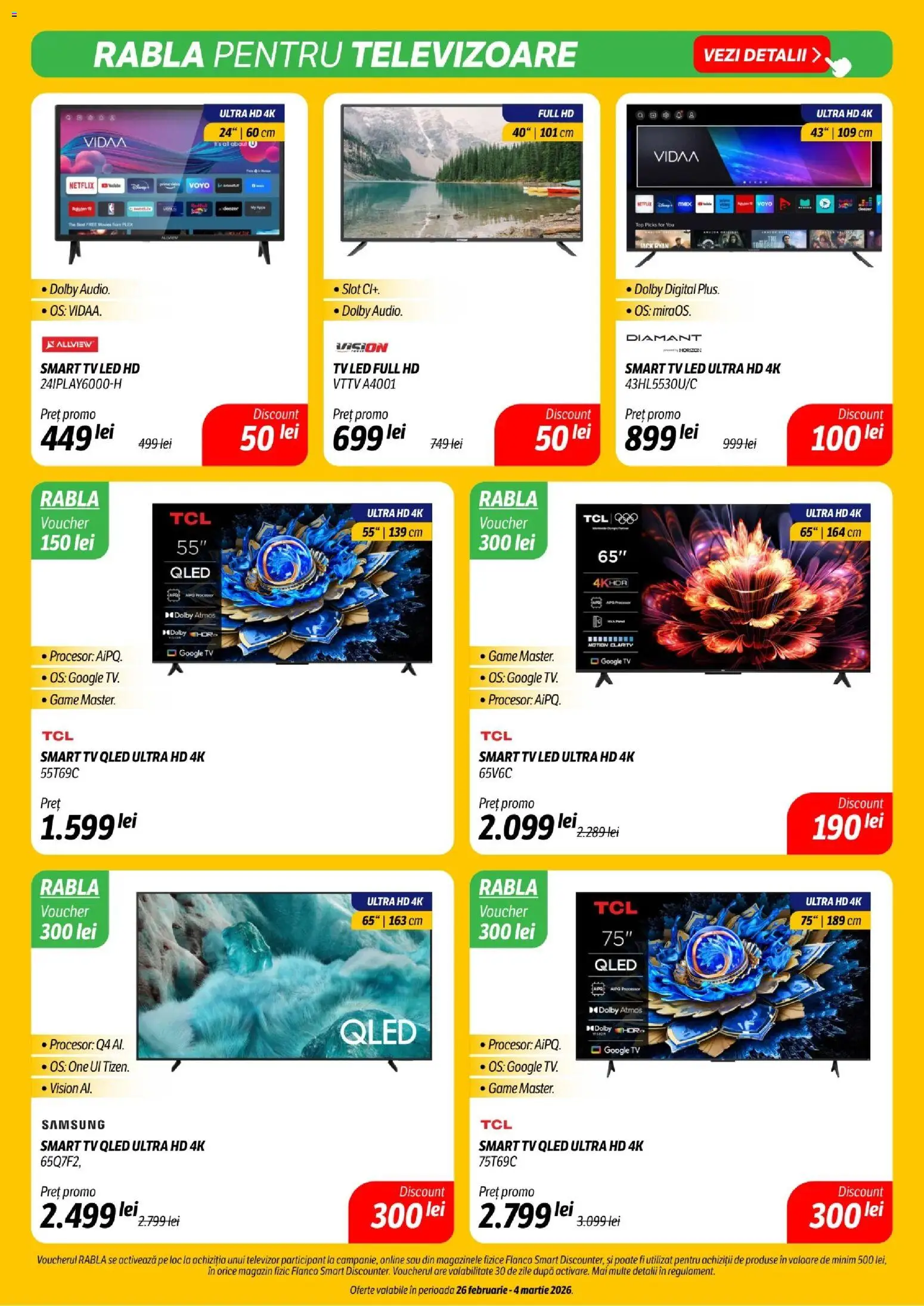 Noul catalog Flanco – valabil de la 26.02.2026 | Pagină: 12 | Produse: Televizor, Top, LED, Smart TV