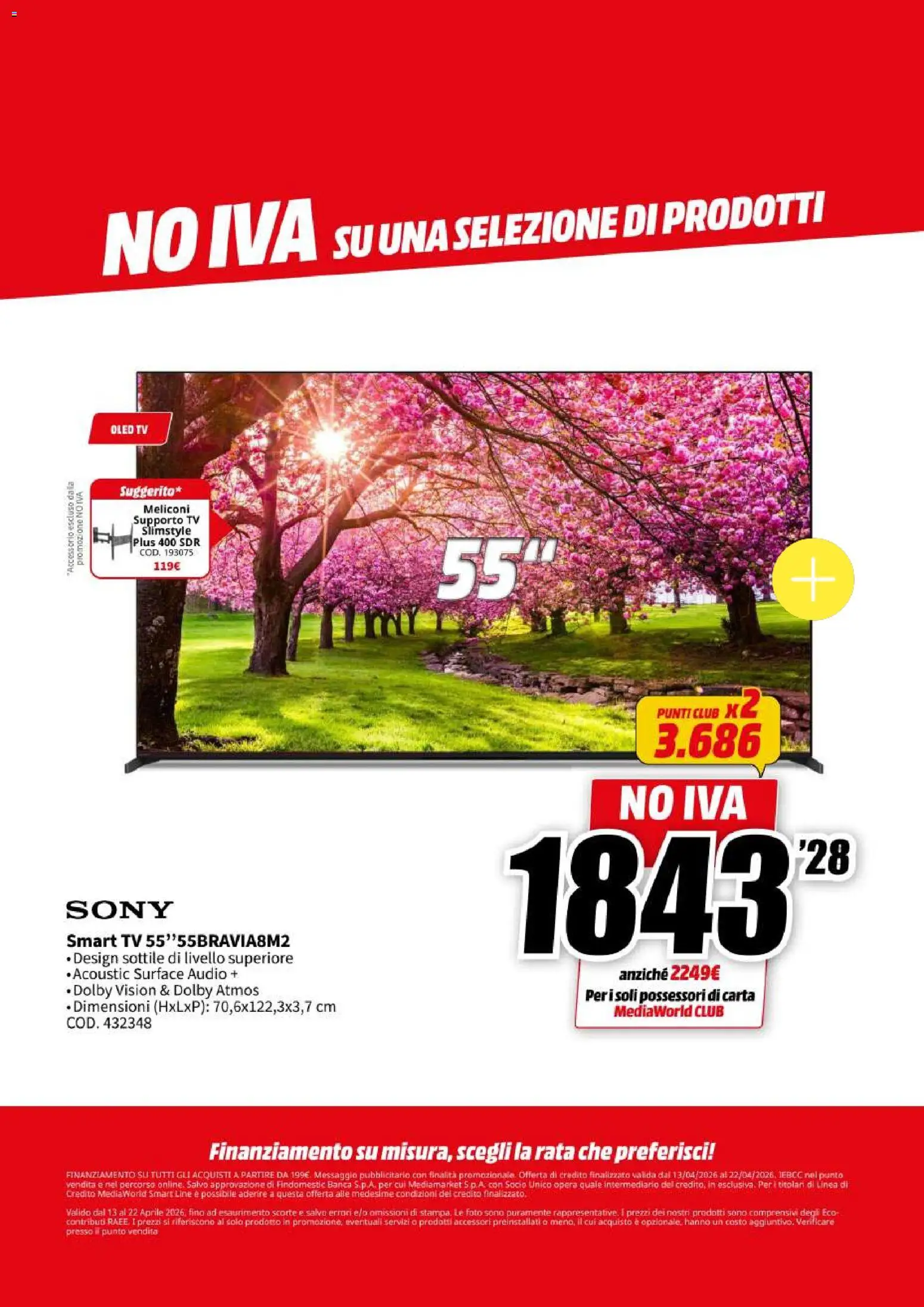 Volantino Media World del 13.04.2026 | Pagina: 2 | Prodotti: smart TV, TV, Audio
