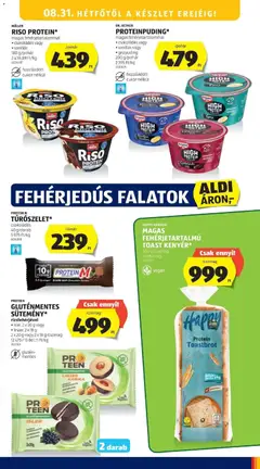 Aldi aktuális akciós újság - amely érvényes a következő dátumtól: 2026.08.27. | Oldal: 17 | Termékek: Puding, Happy Harvest, Müller, Linzer