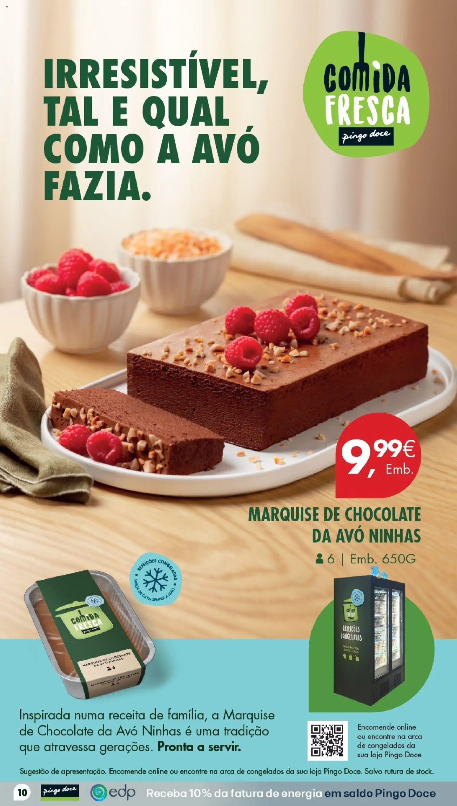 Pingo Doce Folheto Poupe Este Fim de Semana │ válido de 09/10/2026 | Página: 10 | Produtos: Chocolate, Refeições congeladas