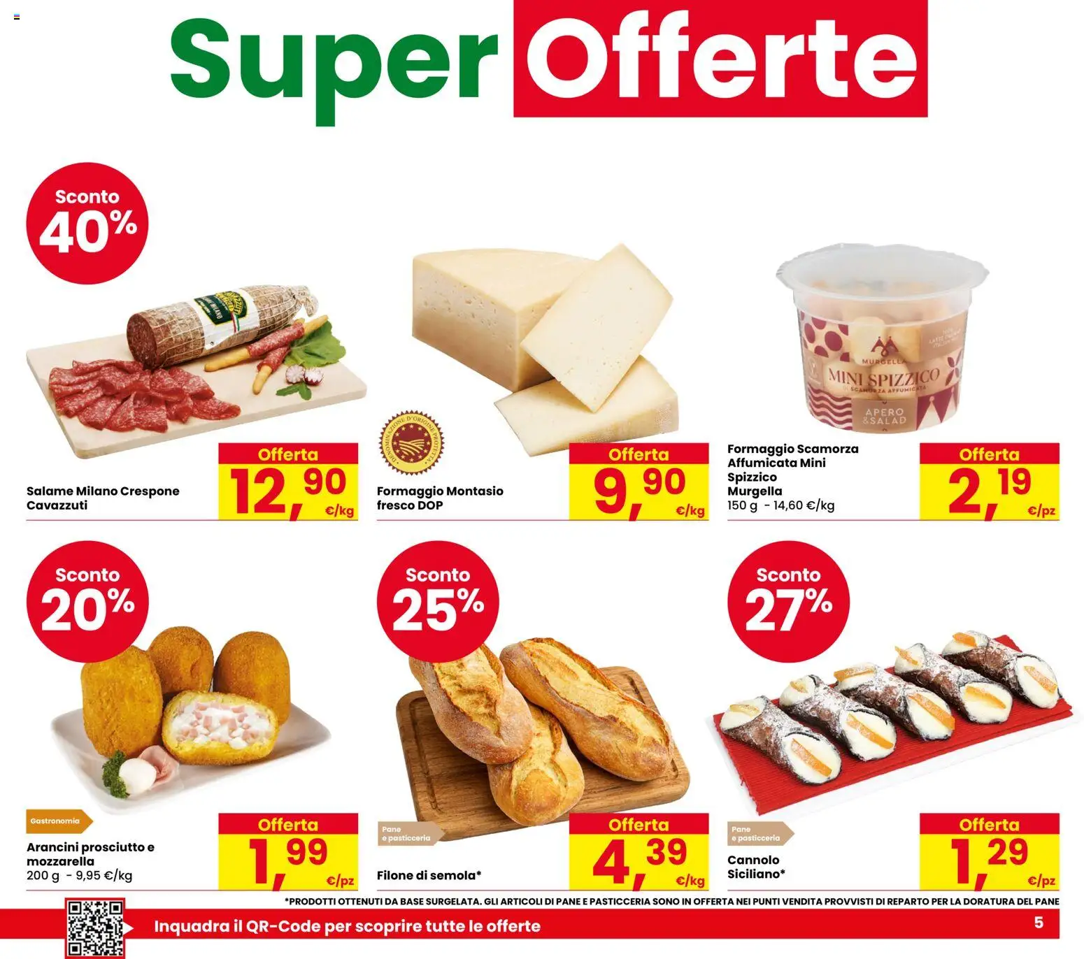 Volantino Eurospar del 03/09/2026 | Pagina: 5 | Prodotti: Pane, Salame, Prosciutto, Formaggio montasio