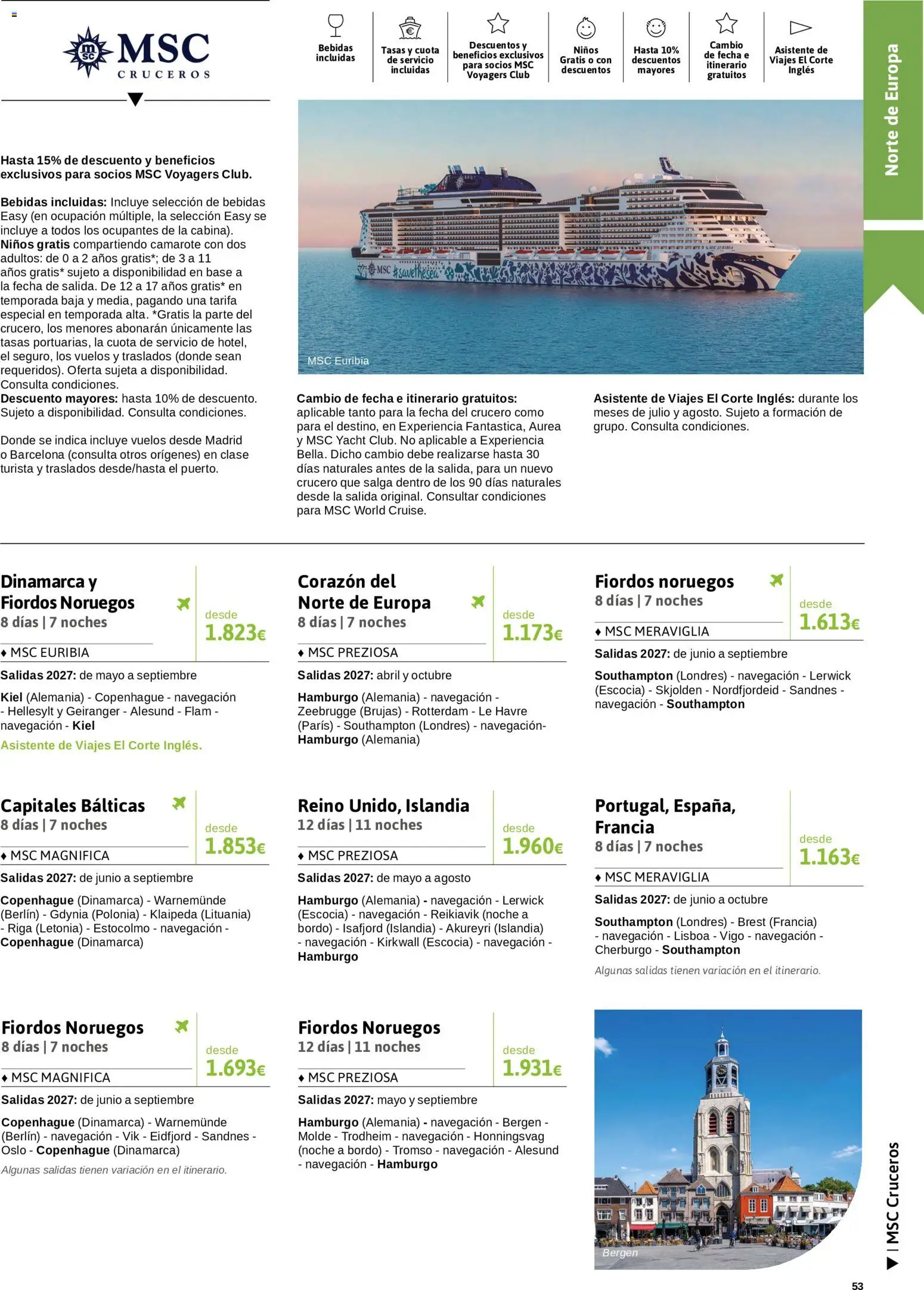 Viajes El Corte Inglés Crucero fantástico │ válido desde el 14/09/2026 | Página: 53 | Productos: Bebidas, Navegación