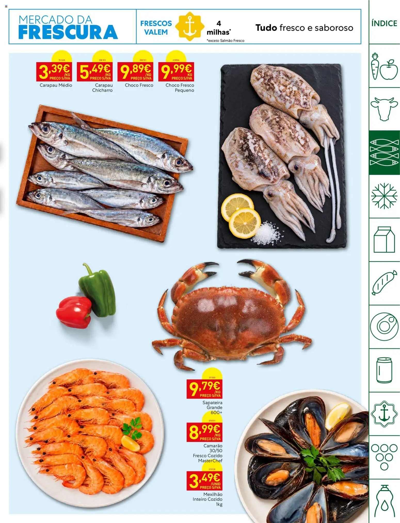 Recheio folheto Horeca │ válido de 27/10/2026 | Página: 9 | Produtos: Camarão, Salmão, Sapateira, Salmão fresco