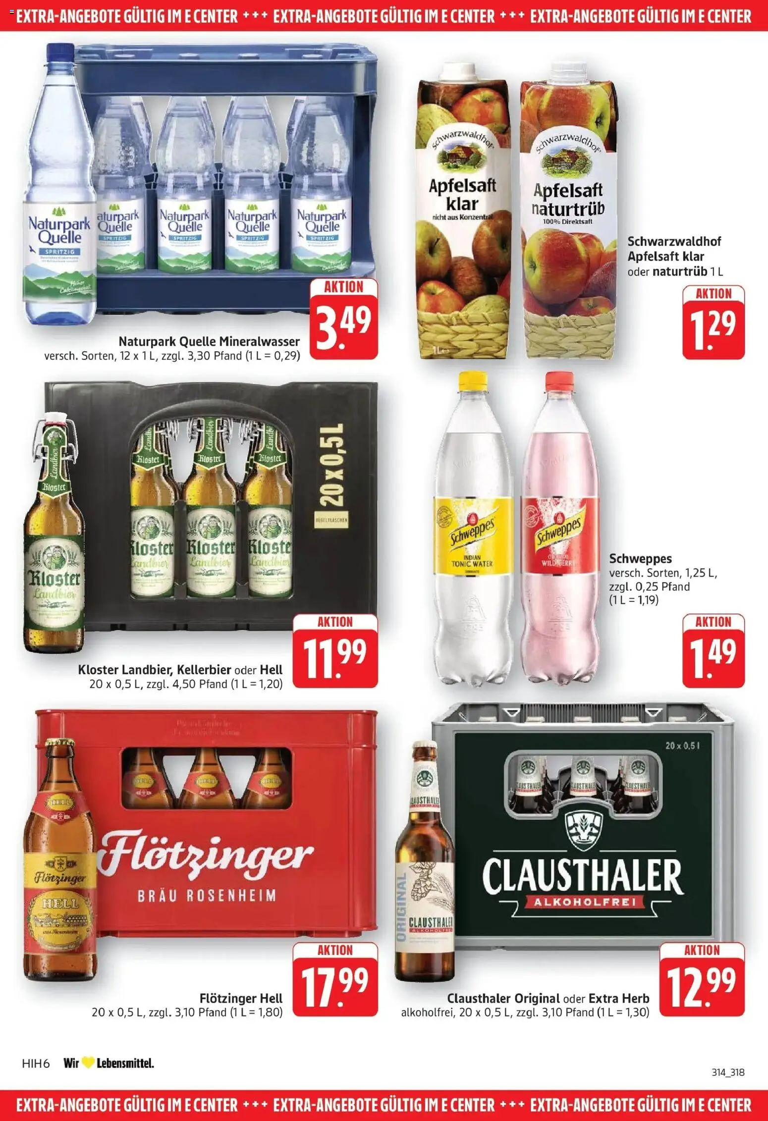 Edeka Prospekt Eislingen (ab 17.08.2026) » Angebote Online | Seite: 26 | Produkte: Apfelsaft, Schweppes, Mineralwasser