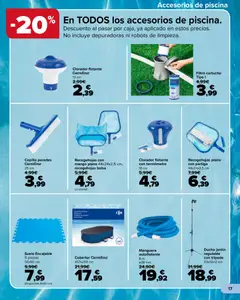 Vista previa Carrefour Piscinas válido desde el 15.05.2026 | Página: 17 | Productos: Cepillo, Manguera, Bolsa, Ducha