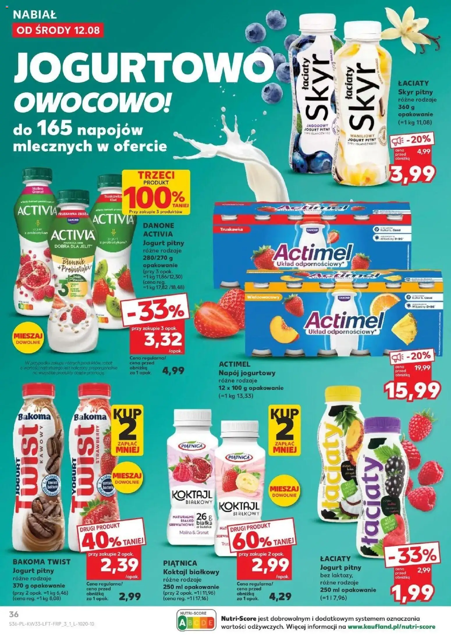 Kaufland - Kaufland Gazetka Tygodnia ważne do 19.08 od 12.08.2026 - od jutra PDF | Strona: 36 | Produkty: Skyr pitny, Piątnica, Actimel, Skyr