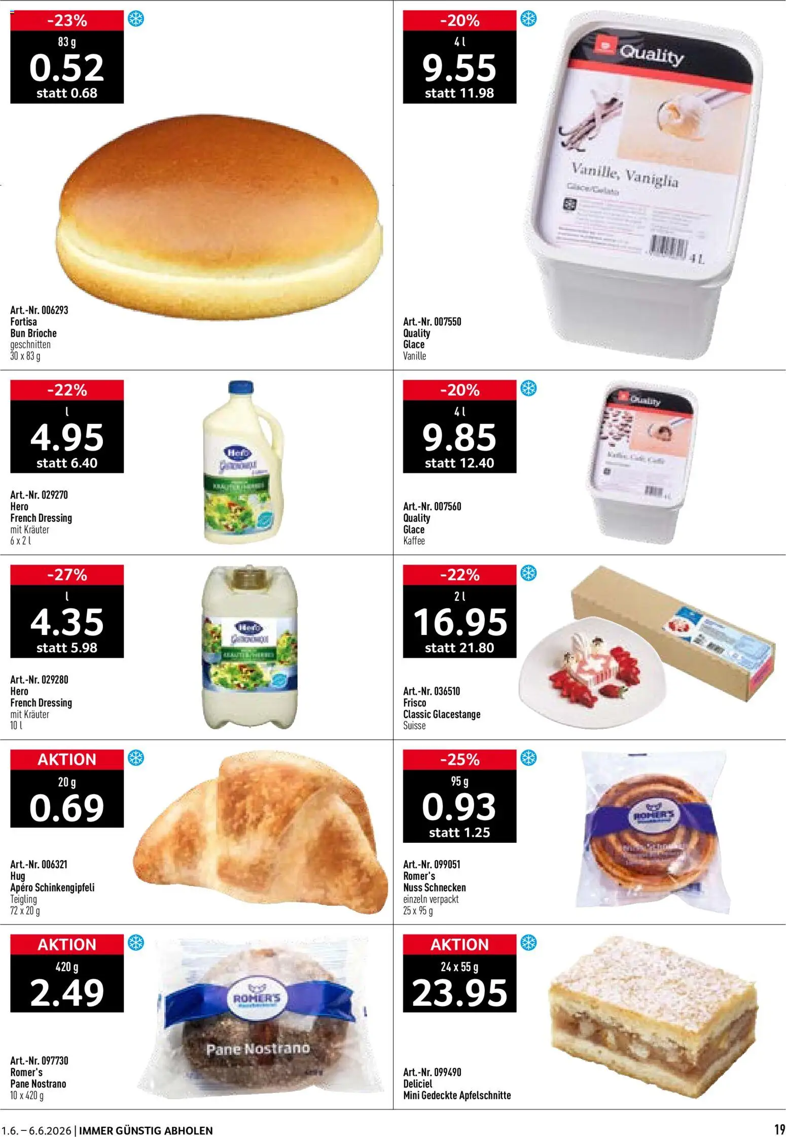 Prodega aktionen – gültig ab 01.06.2026 | Seite: 19 | Produkte: Dressing, Pane, Glace, Kaffee